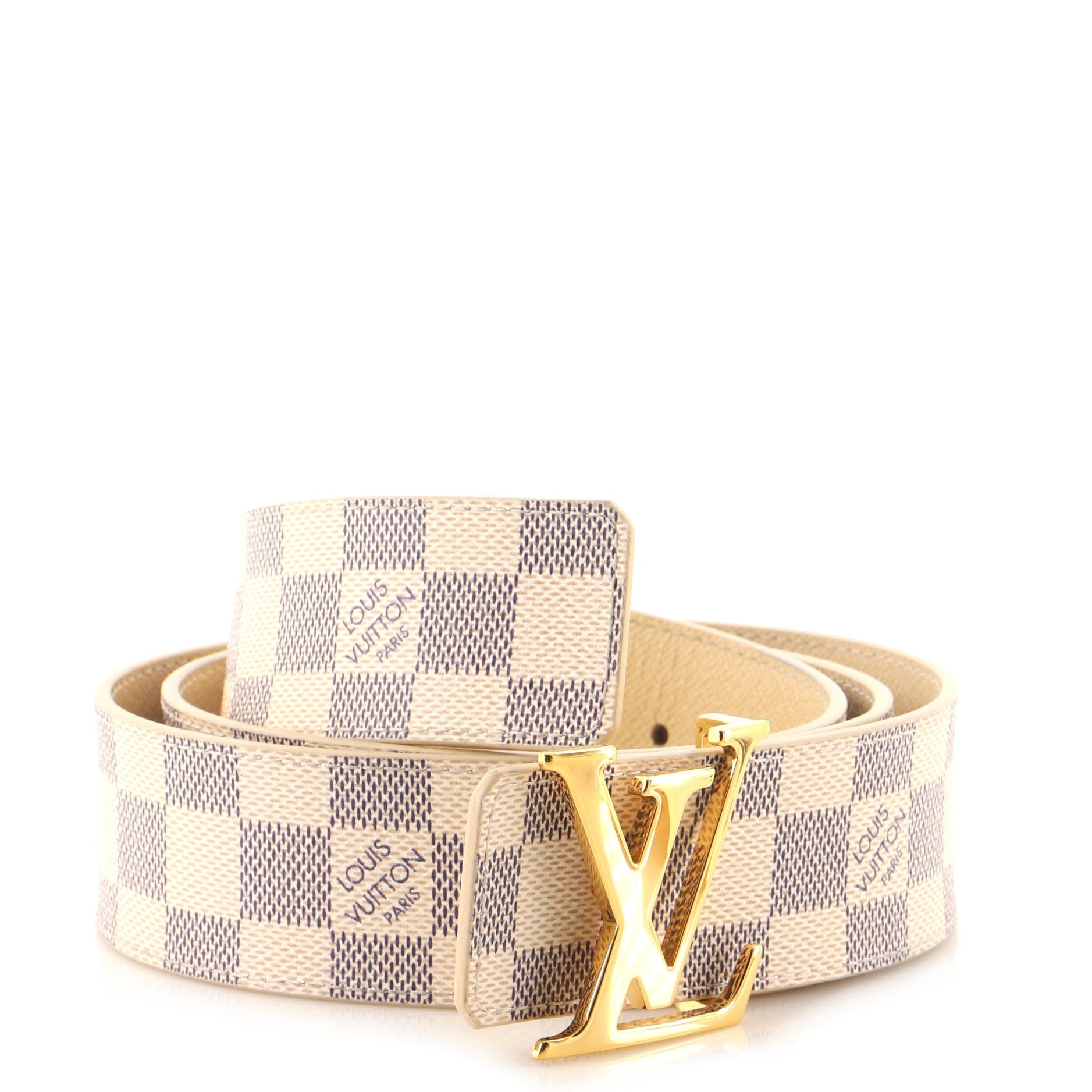 LV Initiales Reversible Belt Damier and Leather Wide 95