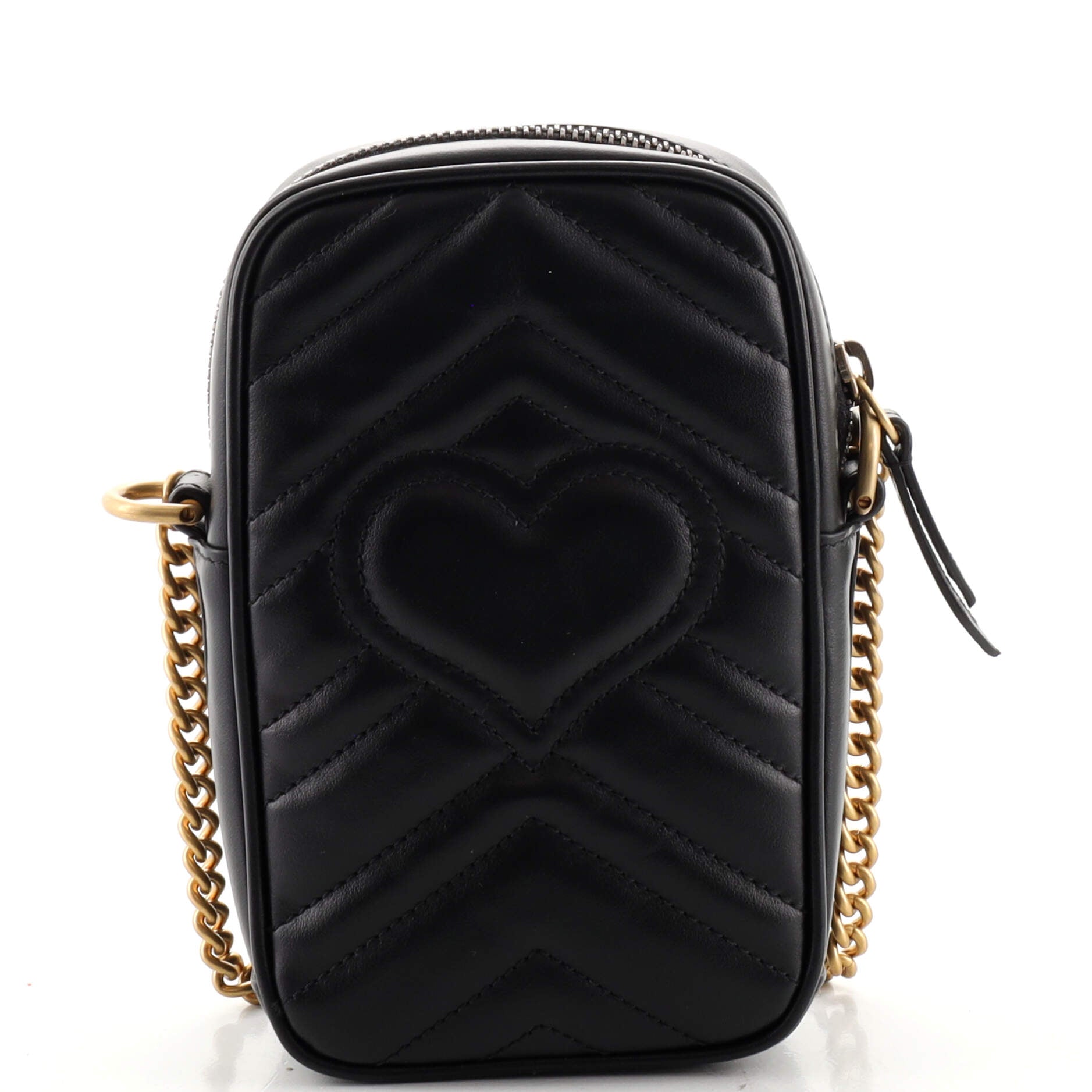 GG Marmont Vertical Phone Crossbody Bag Matelasse Leather Mini