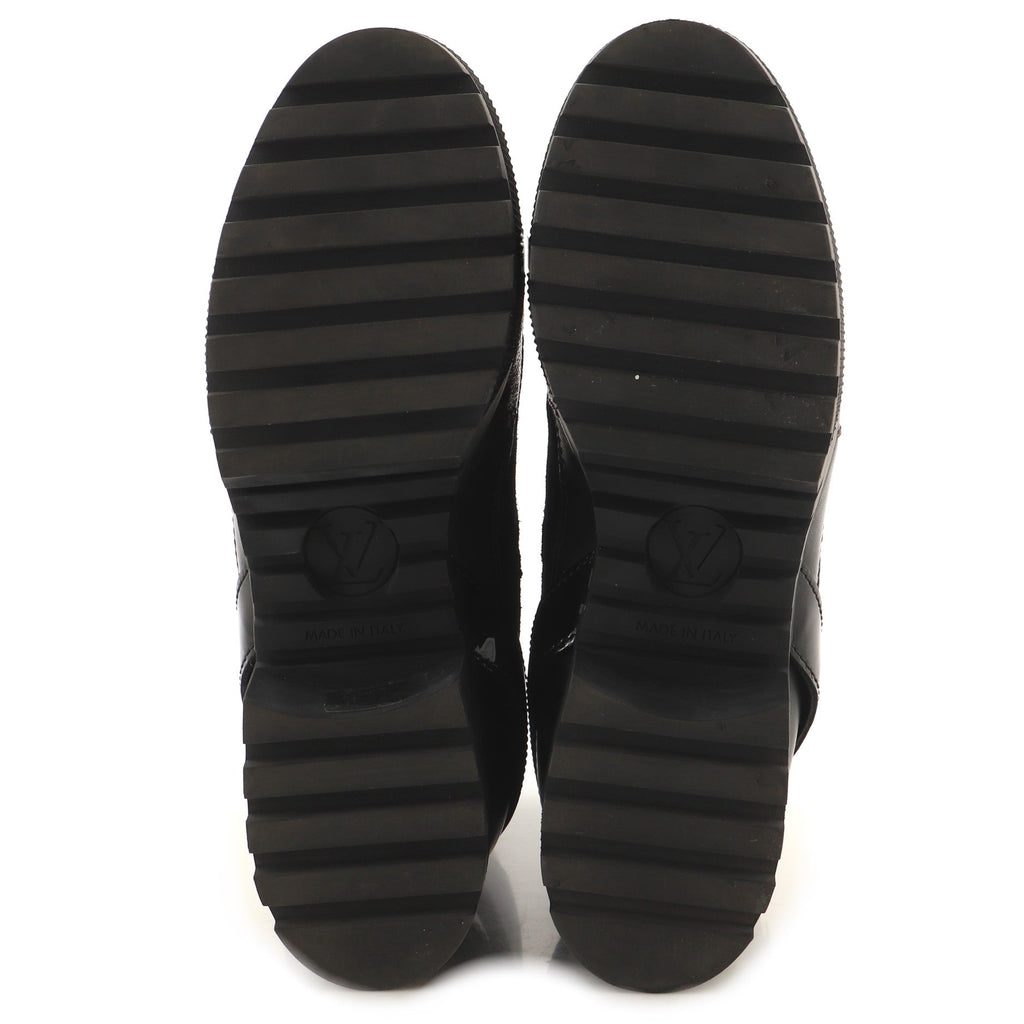 Women's Laureate Platform Desert Boots Suede with Monogram Canvas and Leather
