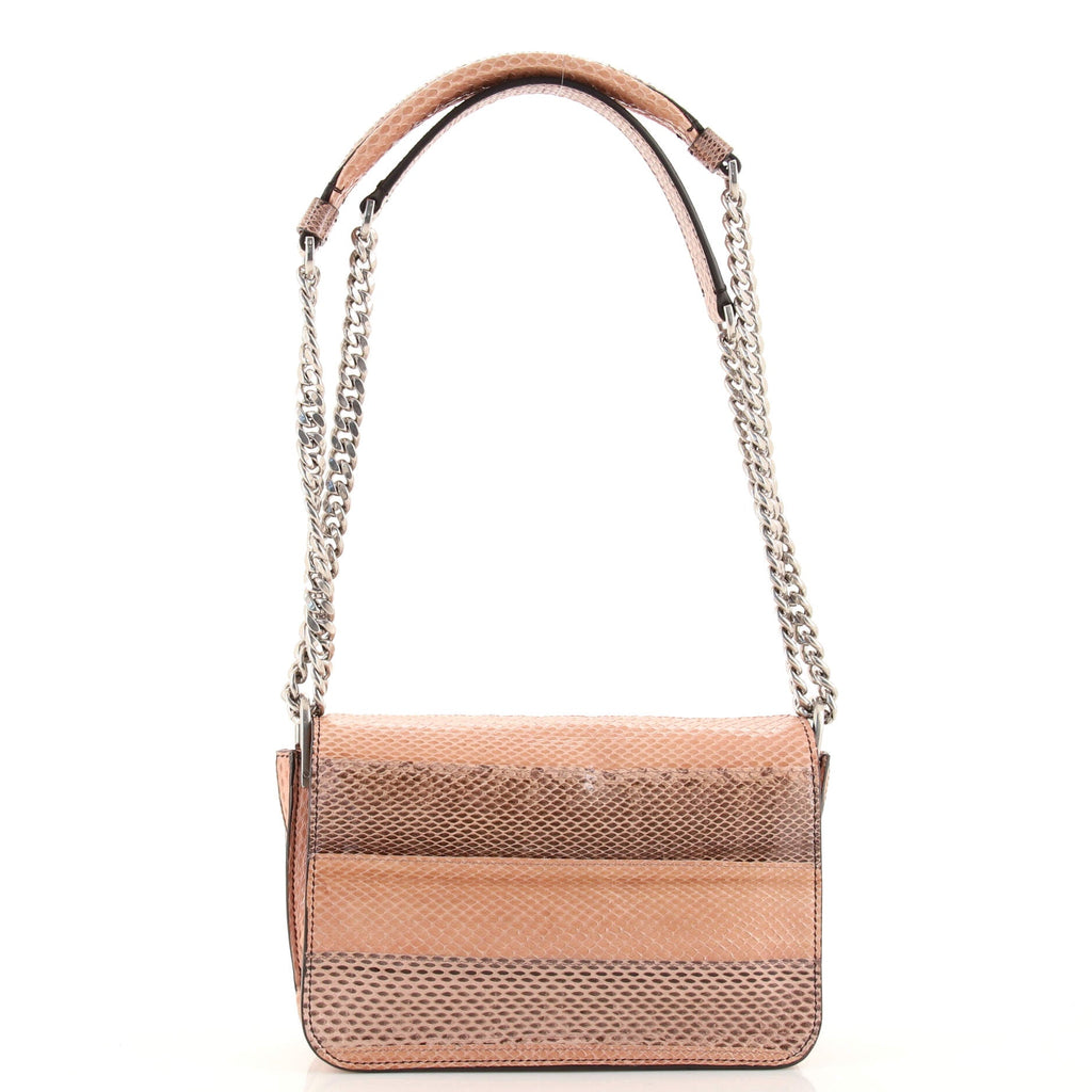 Double T Crossbody Bag Python Mini