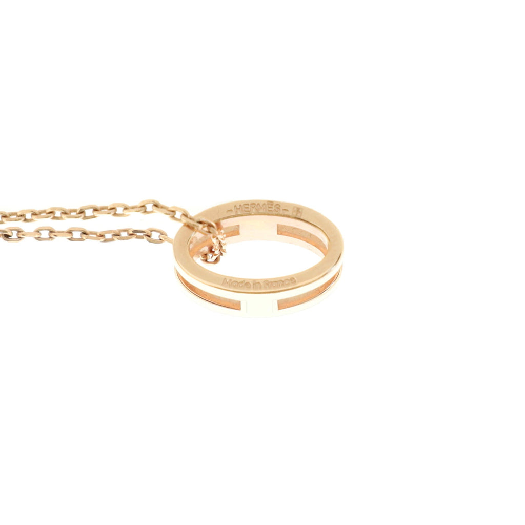 Pop H Pendant Chain Necklace Metal and Enamel