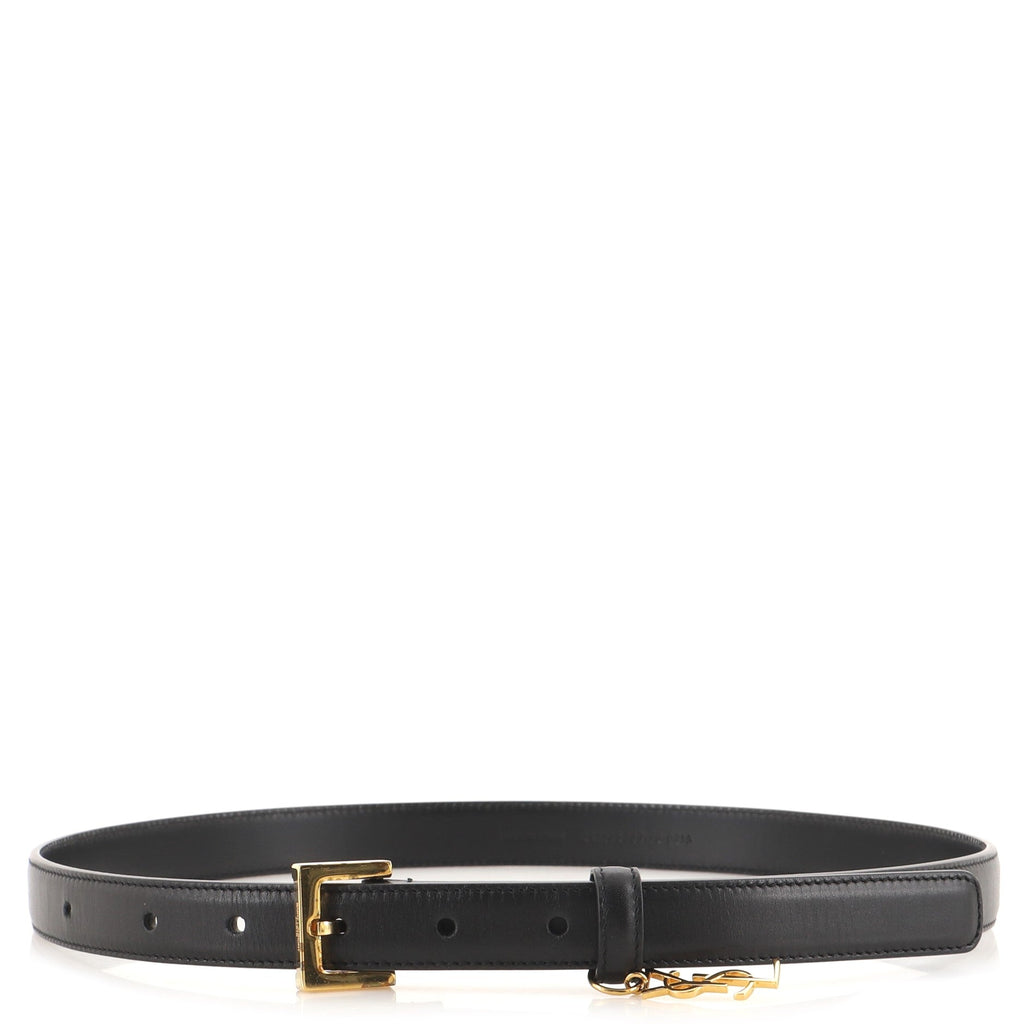 Classic Monogram Square Buckle Belt Leather Thin 75