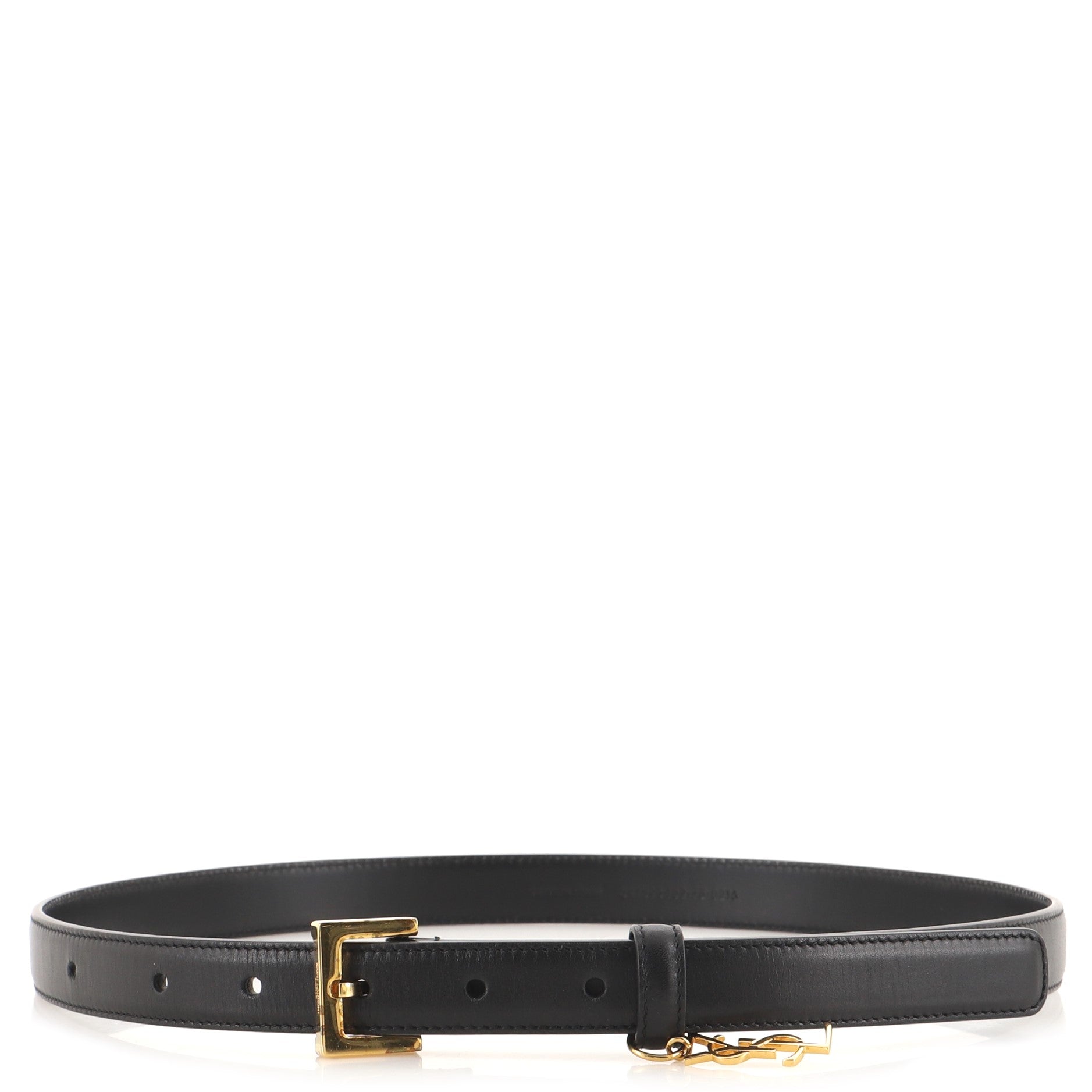 Classic Monogram Square Buckle Belt Leather Thin 75