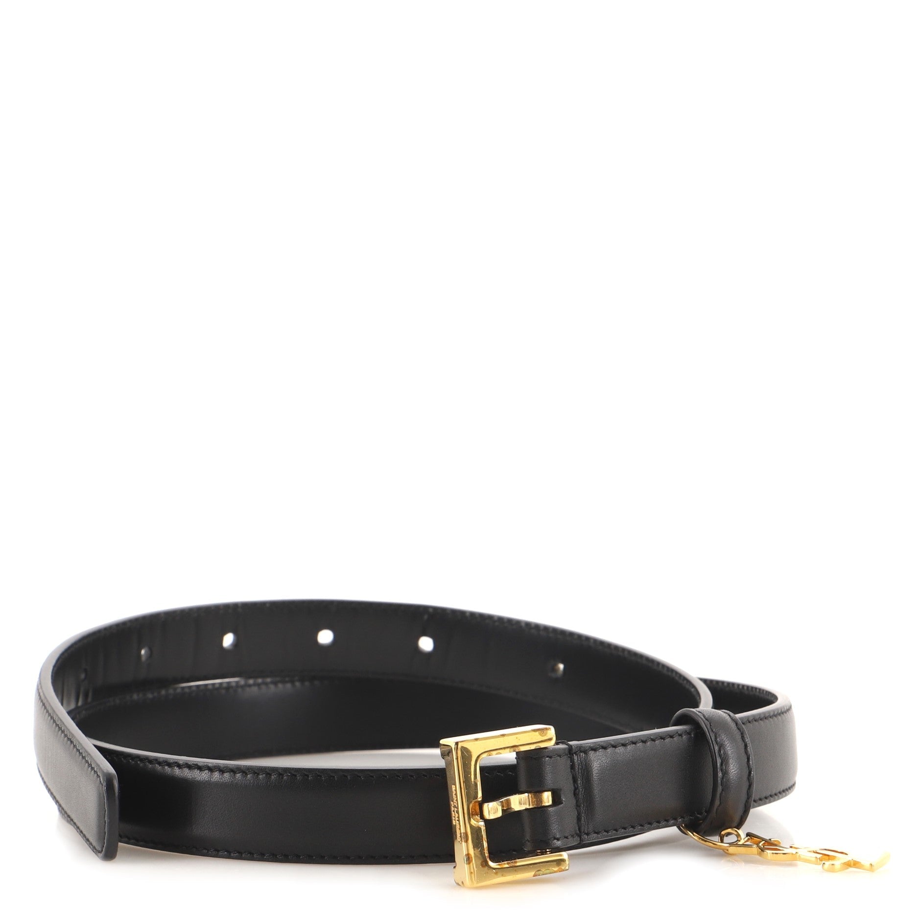 Classic Monogram Square Buckle Belt Leather Thin 75