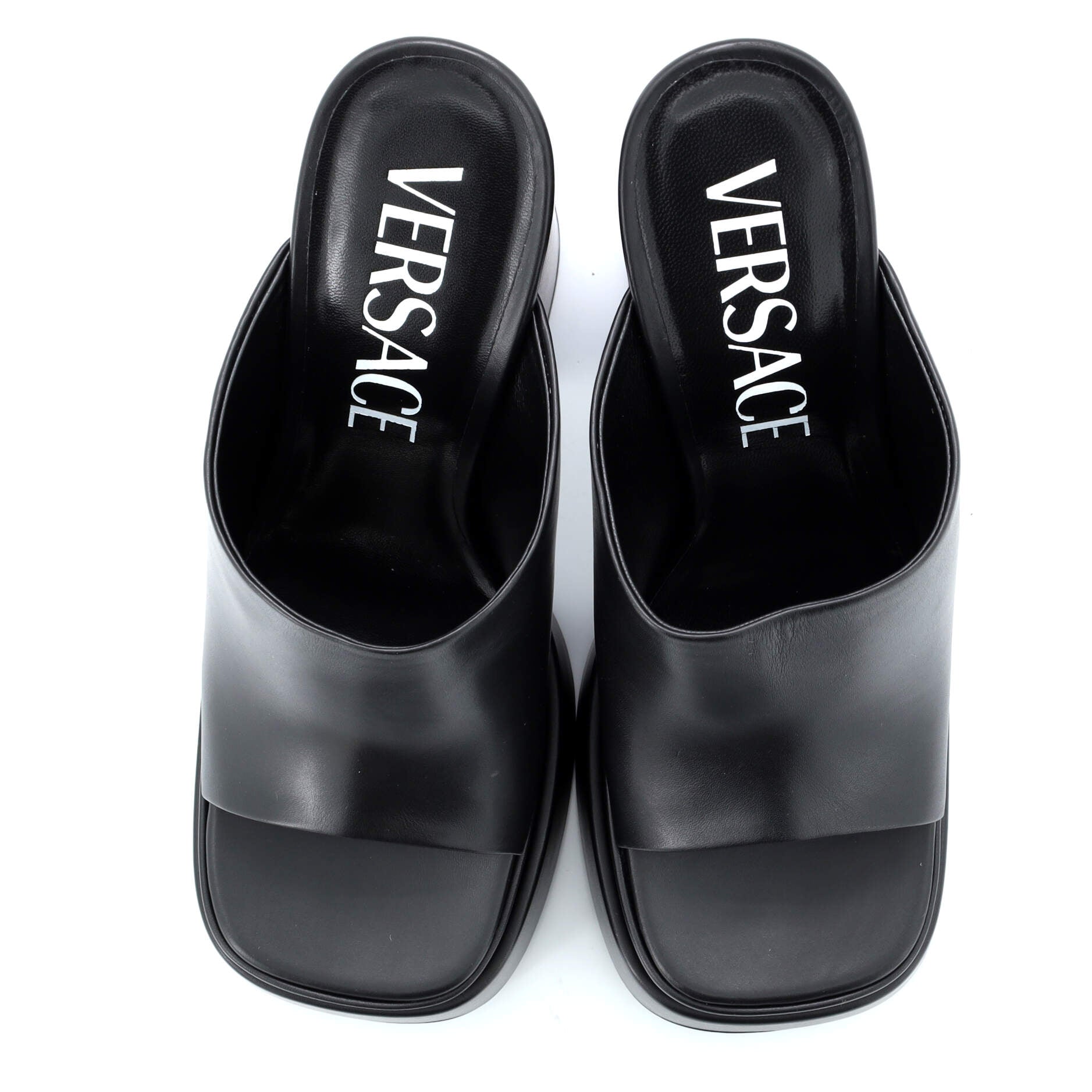 Women's Platform Slide Mules Leather