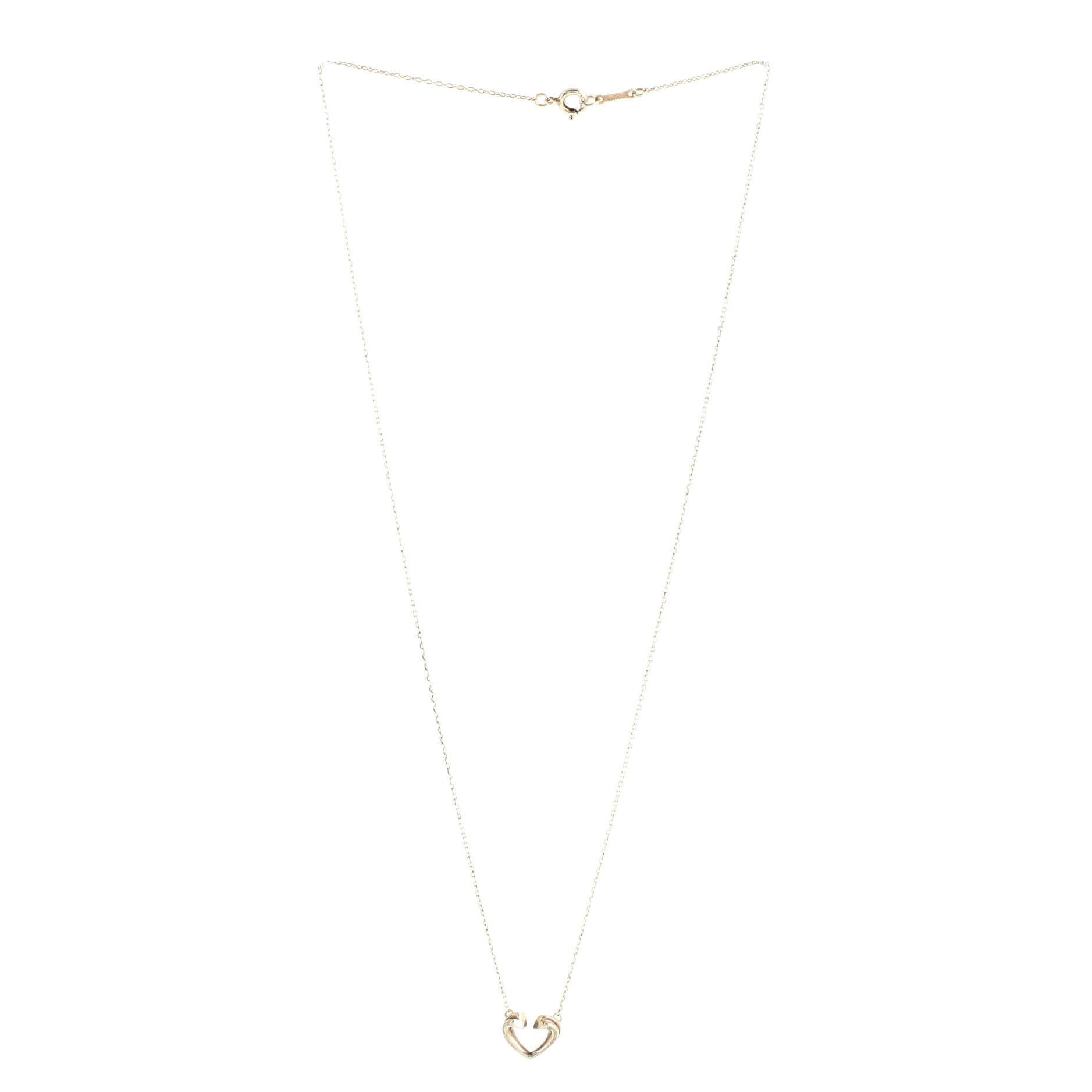 Paloma Picasso Tenderness Heart Pendant Necklace Sterling Silver
