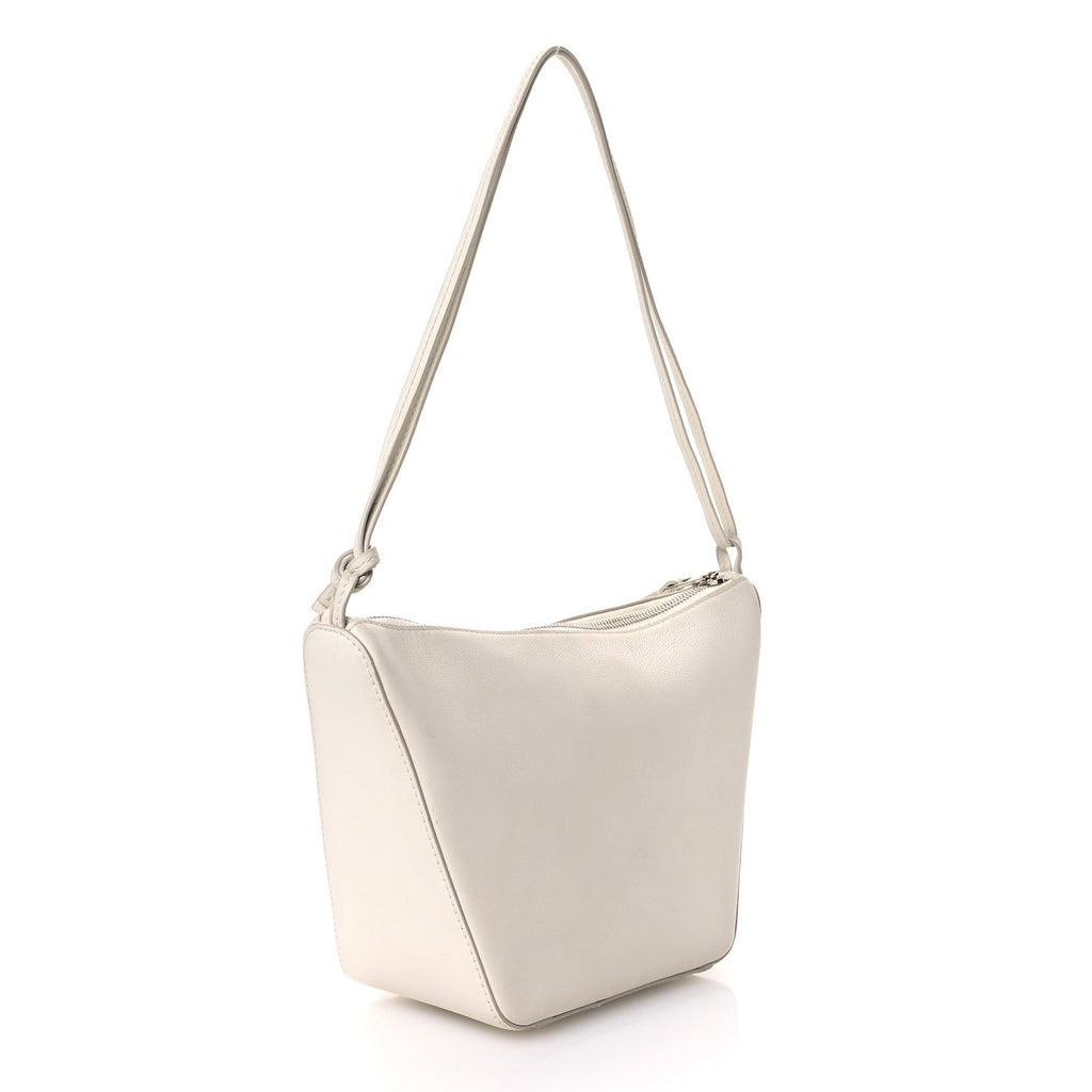 Calfskin Mini Hammock Hobo Soft White