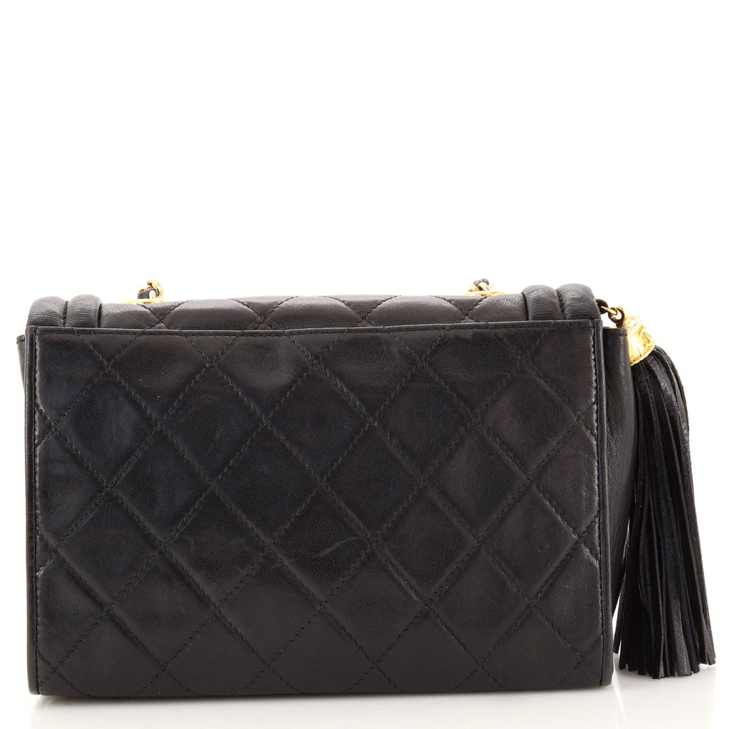 Vintage Tassel Flap Bag Quilted Lambskin Mini