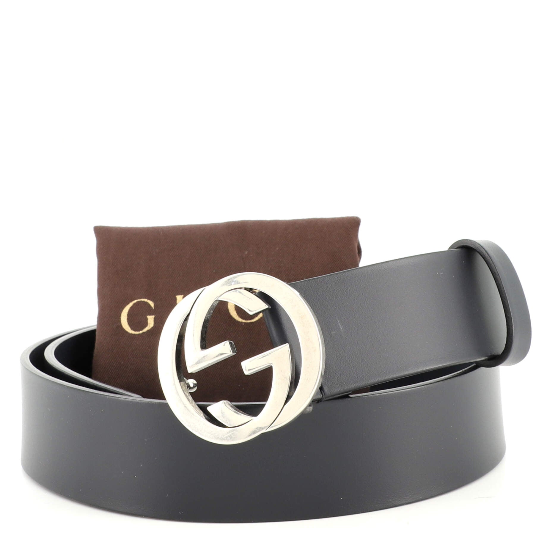 Interlocking G Belt Leather Wide 85