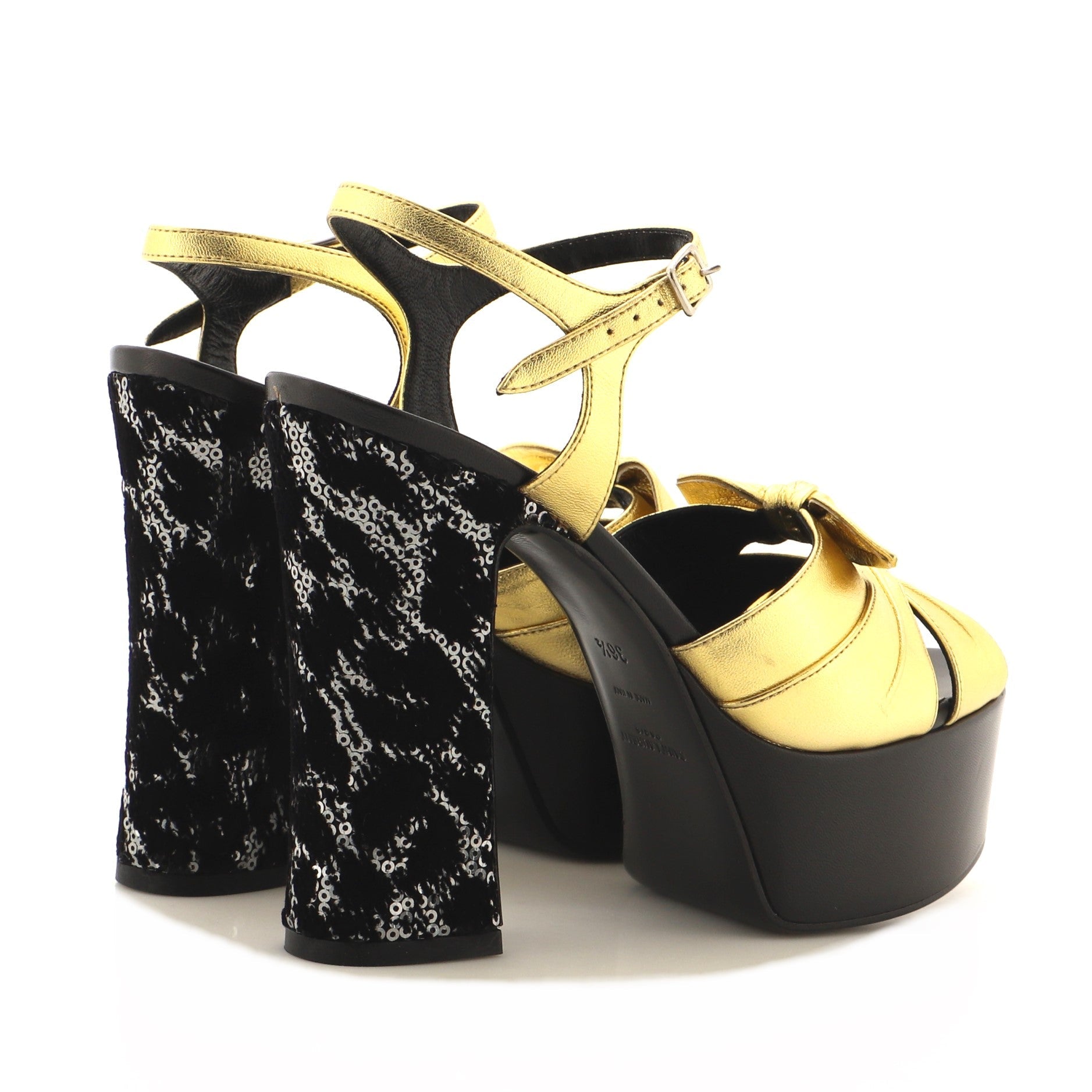 Women's Candy Platform Sandals Leather and Sequins