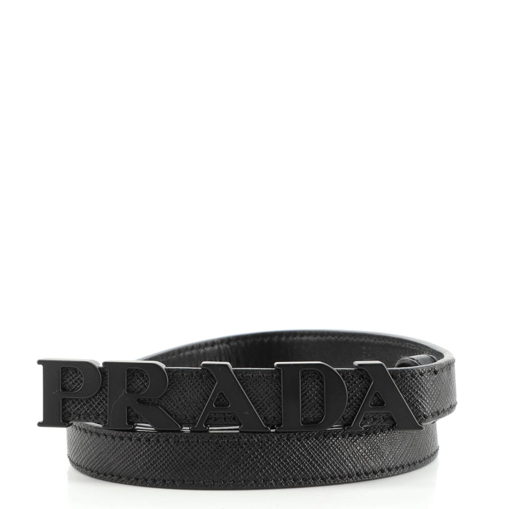 Logo Belt Saffiano Leather Thin 85