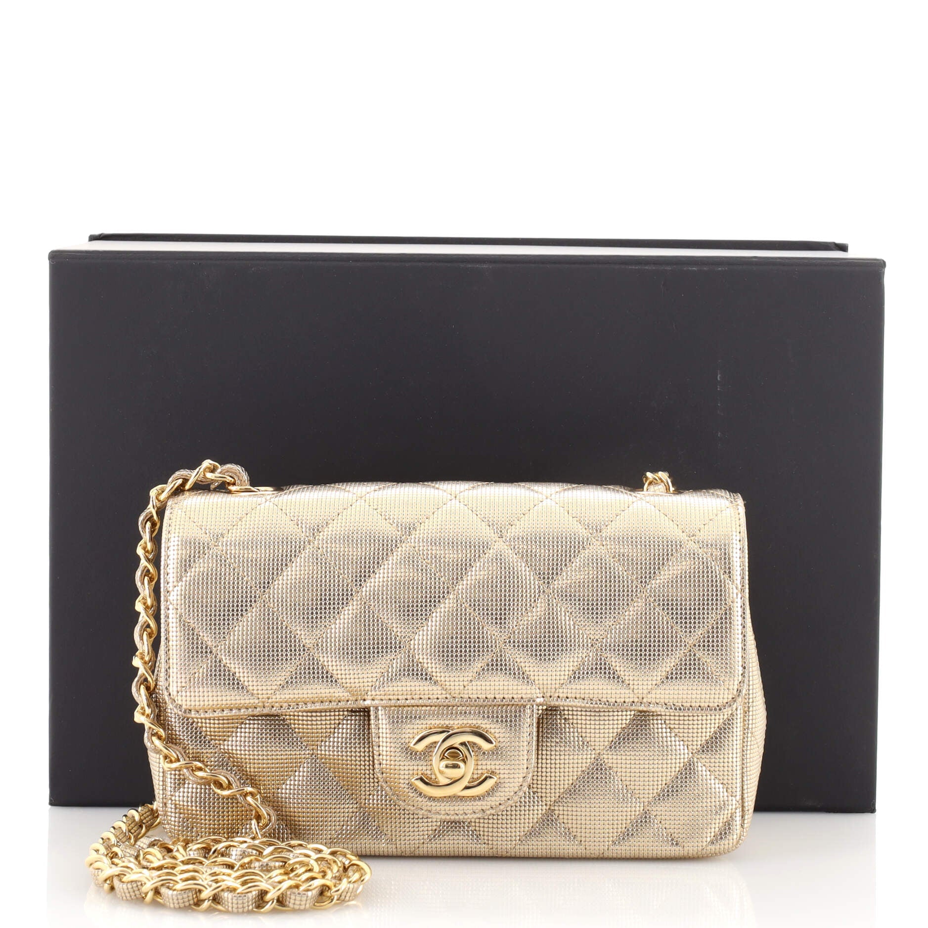 Classic Single Flap Bag Pixel Effect Quilted Calfskin Mini