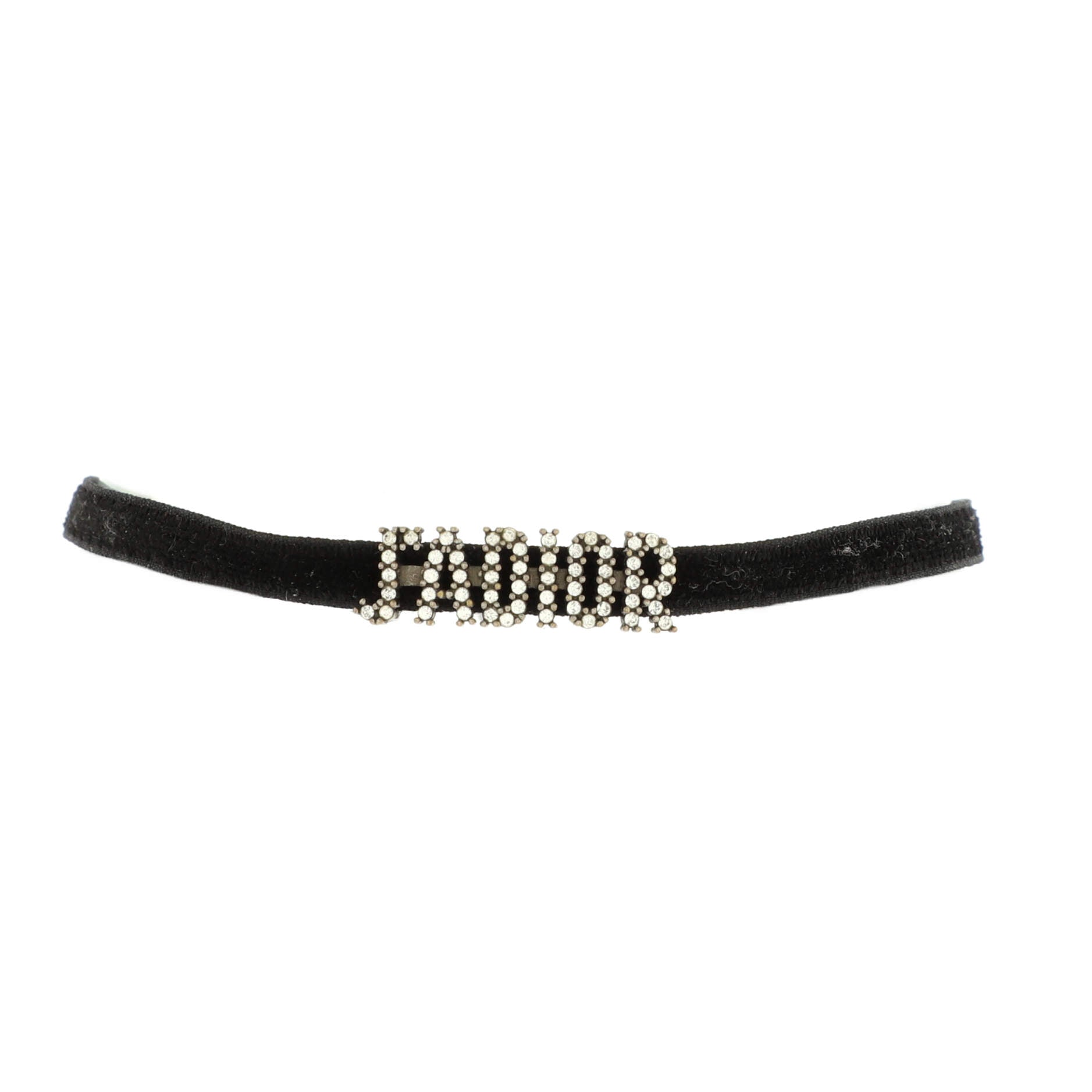 J'Adior Choker Necklace Velvet Ribbon and Crystals