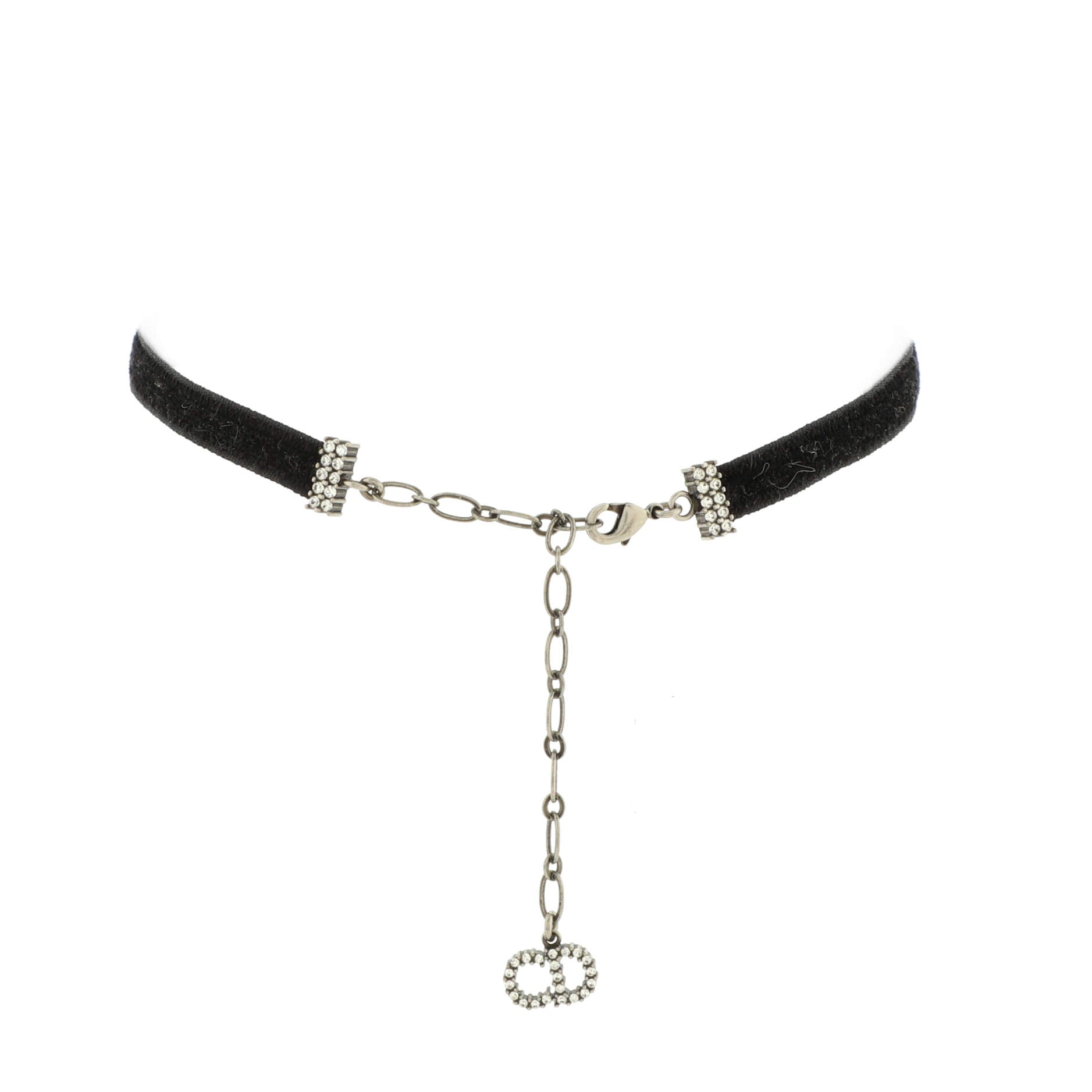 J'Adior Choker Necklace Velvet Ribbon and Crystals