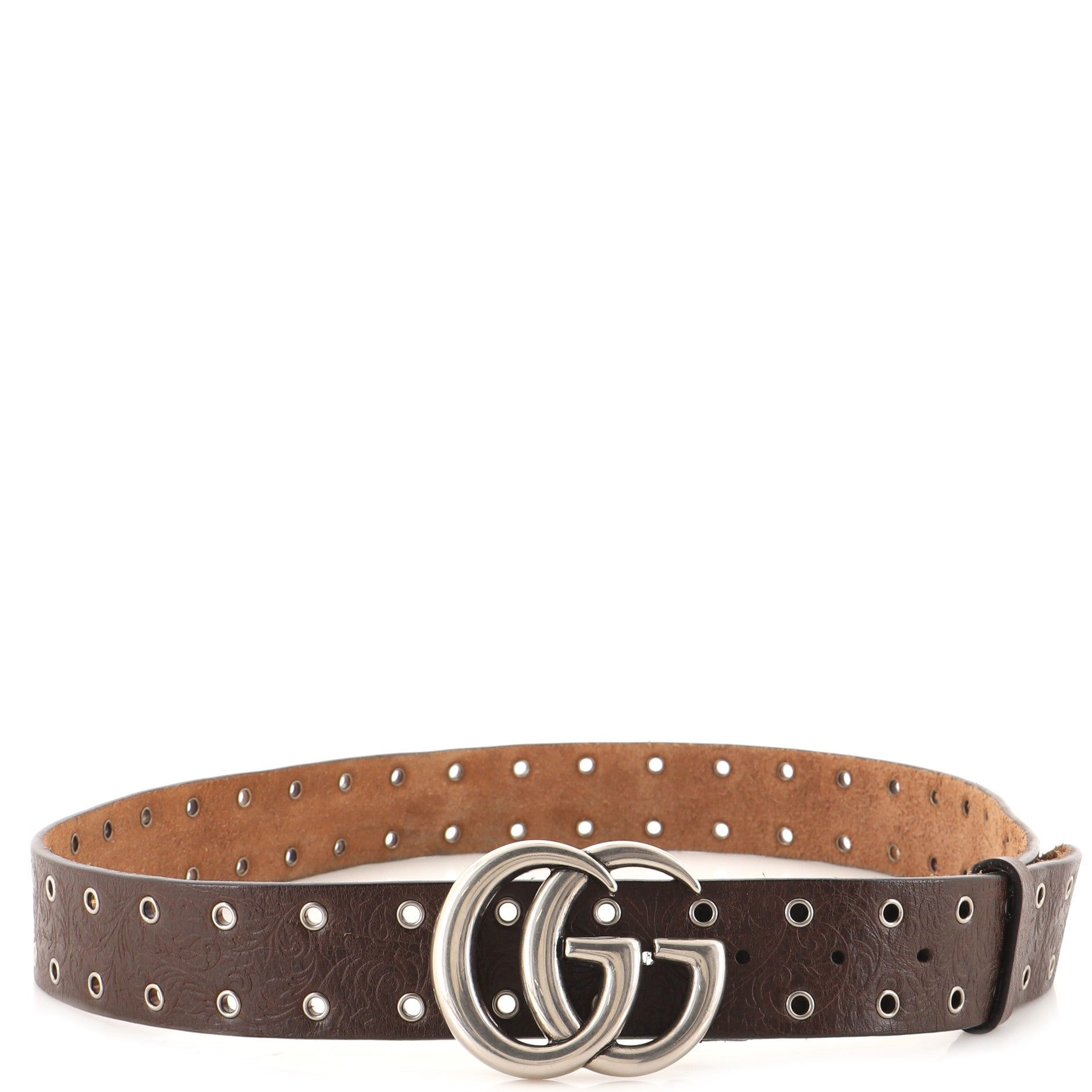 GG Marmont Belt Embossed Leather Wide 105