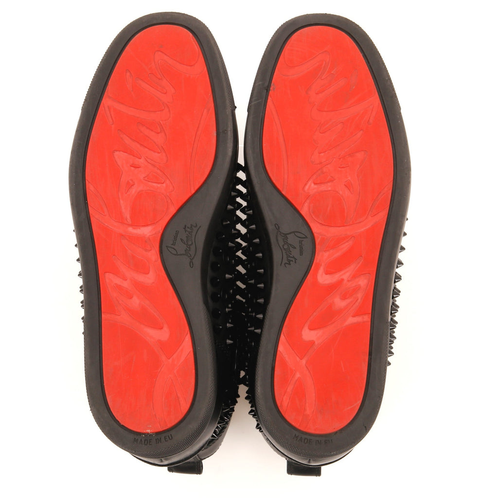 Men's Louis Spikes Flat High-Top Sneakers Studded Leather