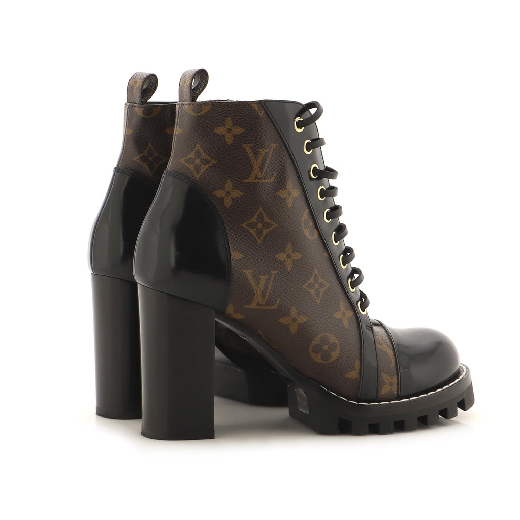 Women's Star Trail Ankle Boots Monogram Canvas with Patent
