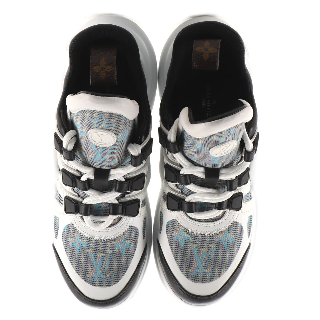 Women's LV Archlight Sneakers Leather and Damier Monogram LV Pop Canvas