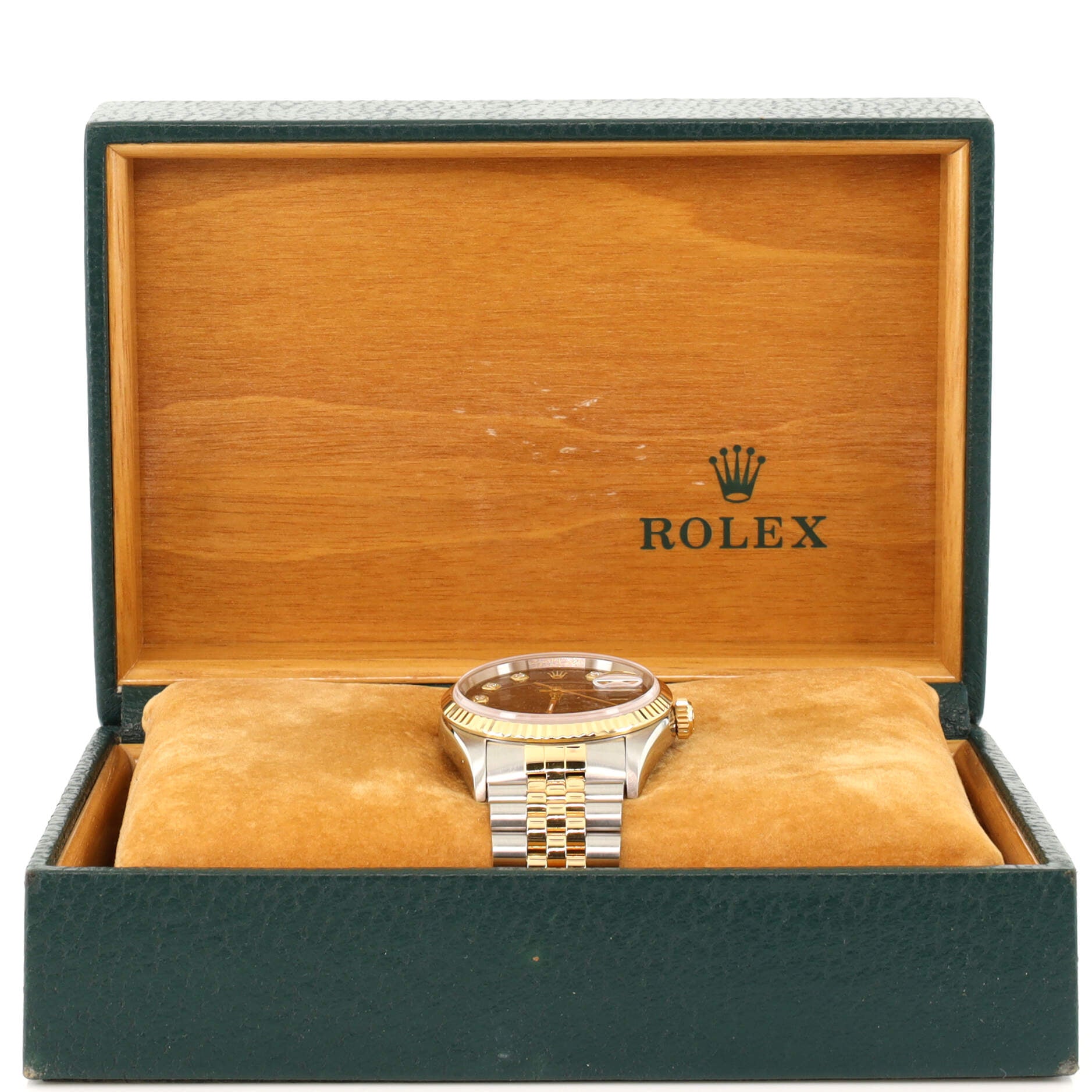 Oyster Perpetual Datejust Automatic Watch Stainless Steel and Yellow Gold with Diamond Markers 36