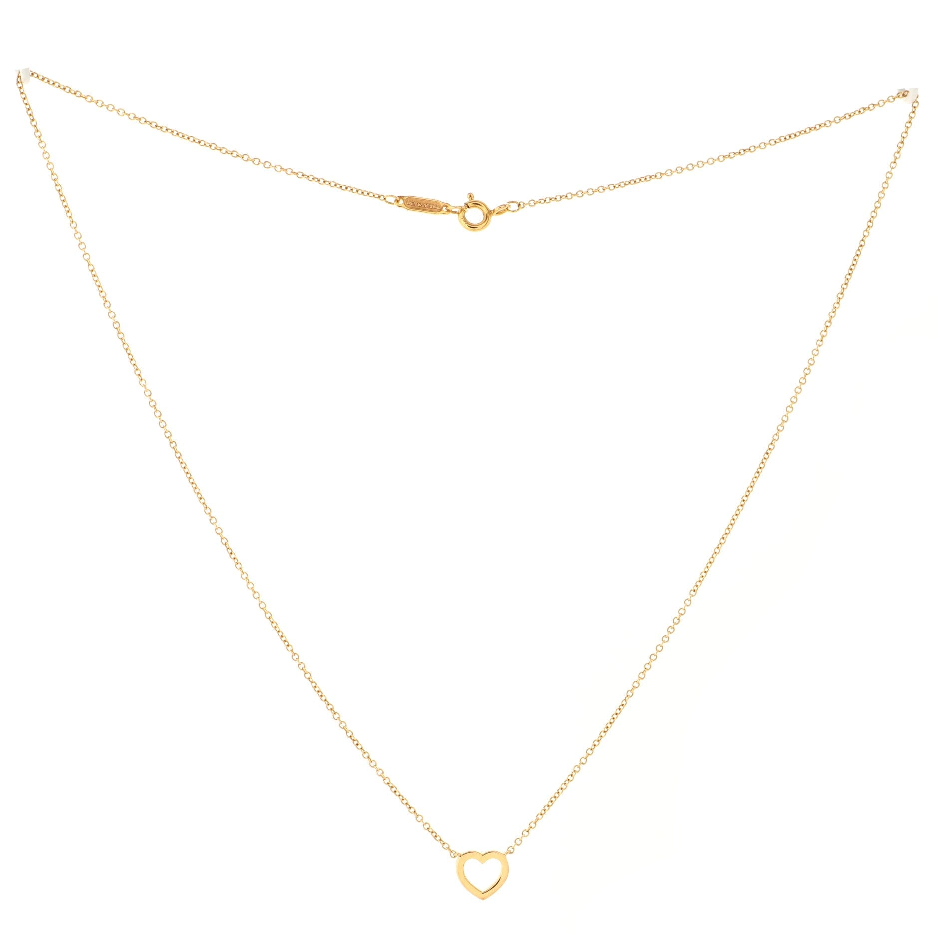Metro Heart Pendant Necklace 18K Rose Gold with Pink Sapphires