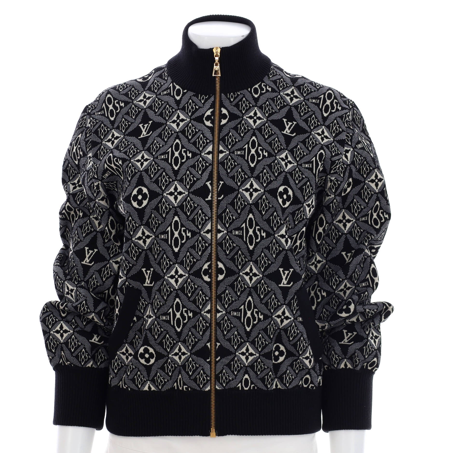 Women's Bomber Jacket Limited Edition Since 1854 Monogram Jacquard Wool Blend