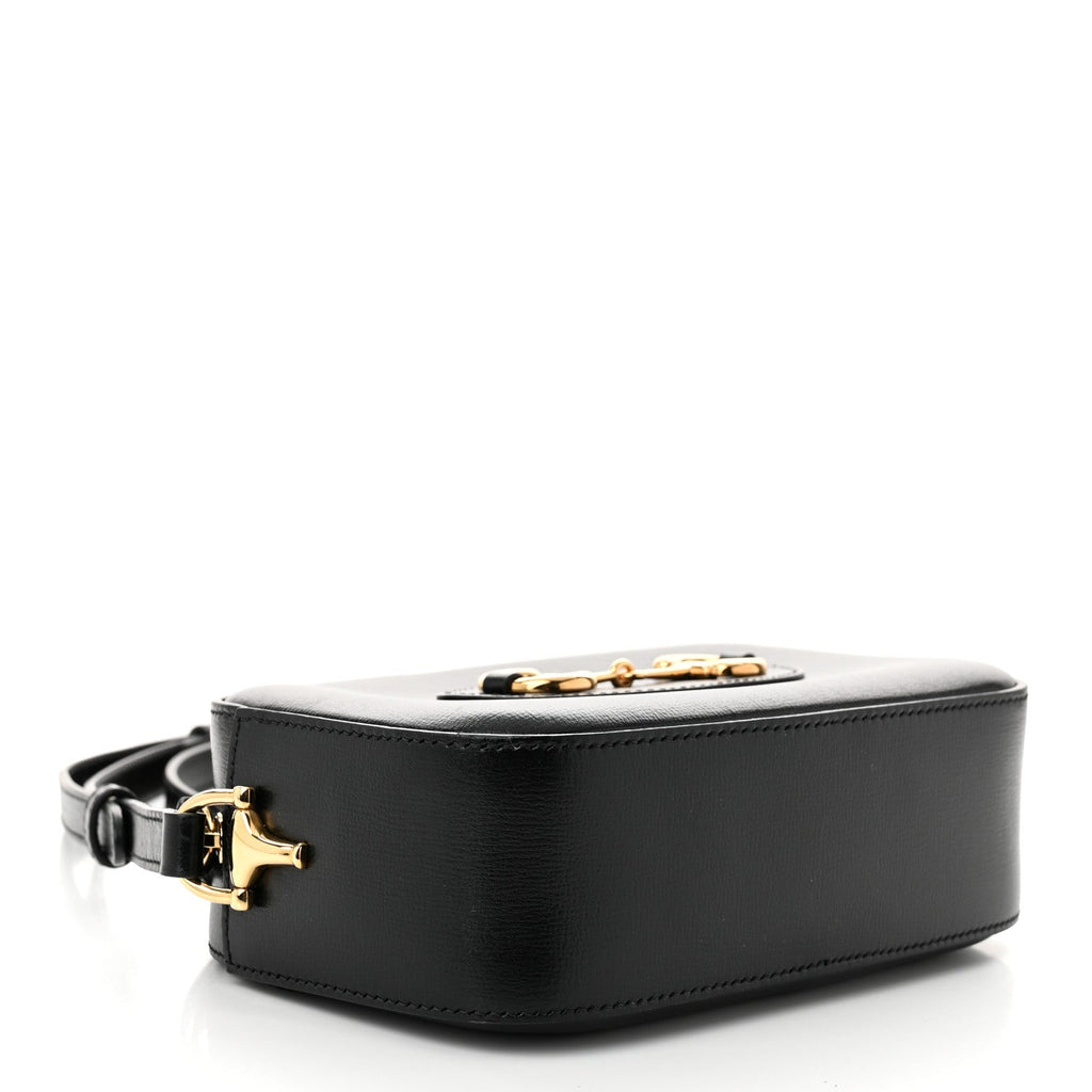 Calfskin Mini Horsebit 1955 Camera Shoulder Bag  Black