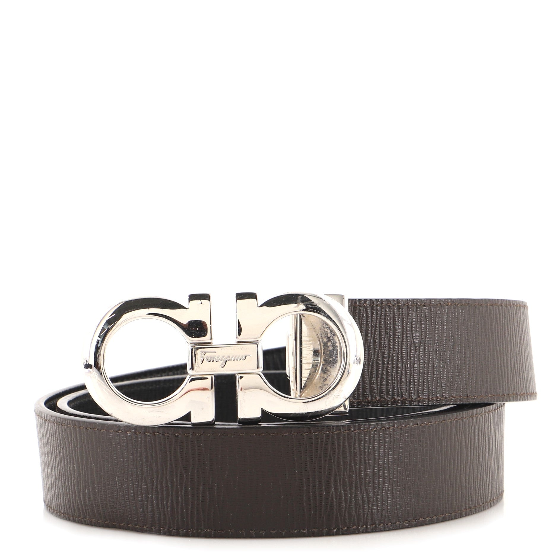 Gancini Reversible Belt Leather Medium 110