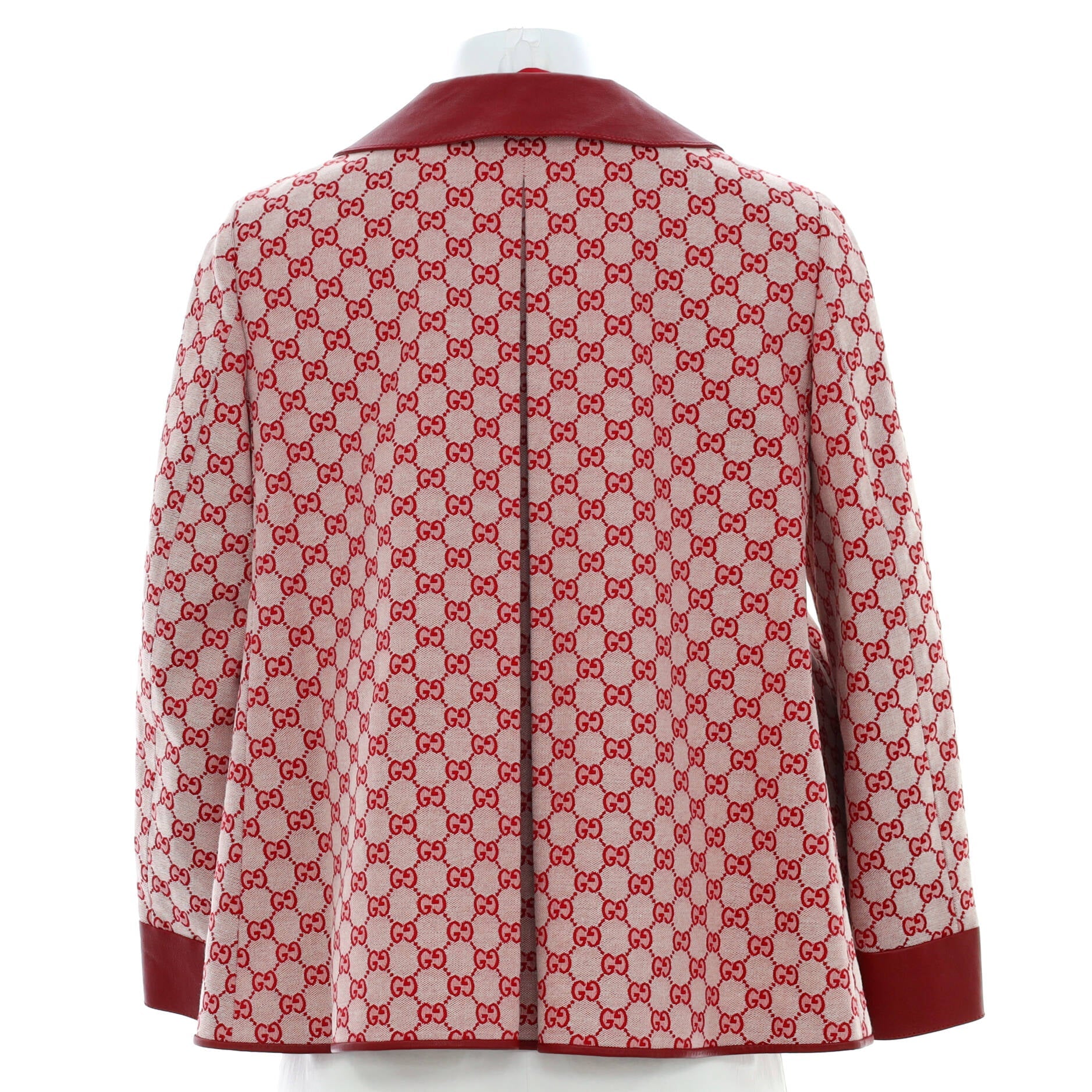 Women's Swing Jacket GG Cotton Blend with Leather