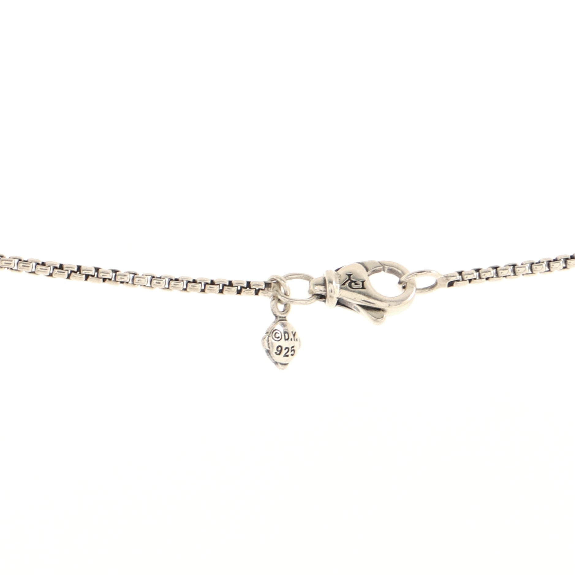 Cable Heart Pendant Necklace Sterling Silver with Diamonds
