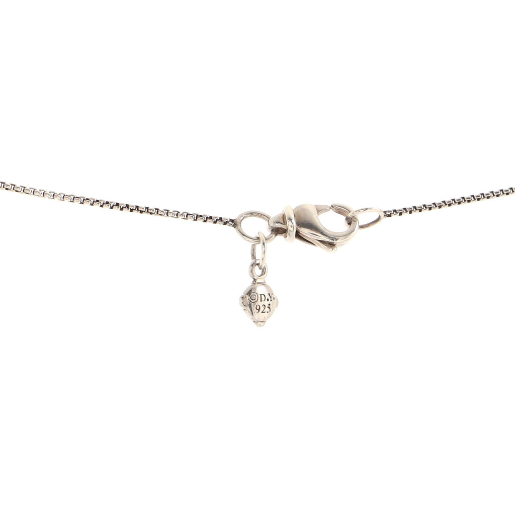 Sculpted Cable Disc Necklace Sterling Silver and Diamonds