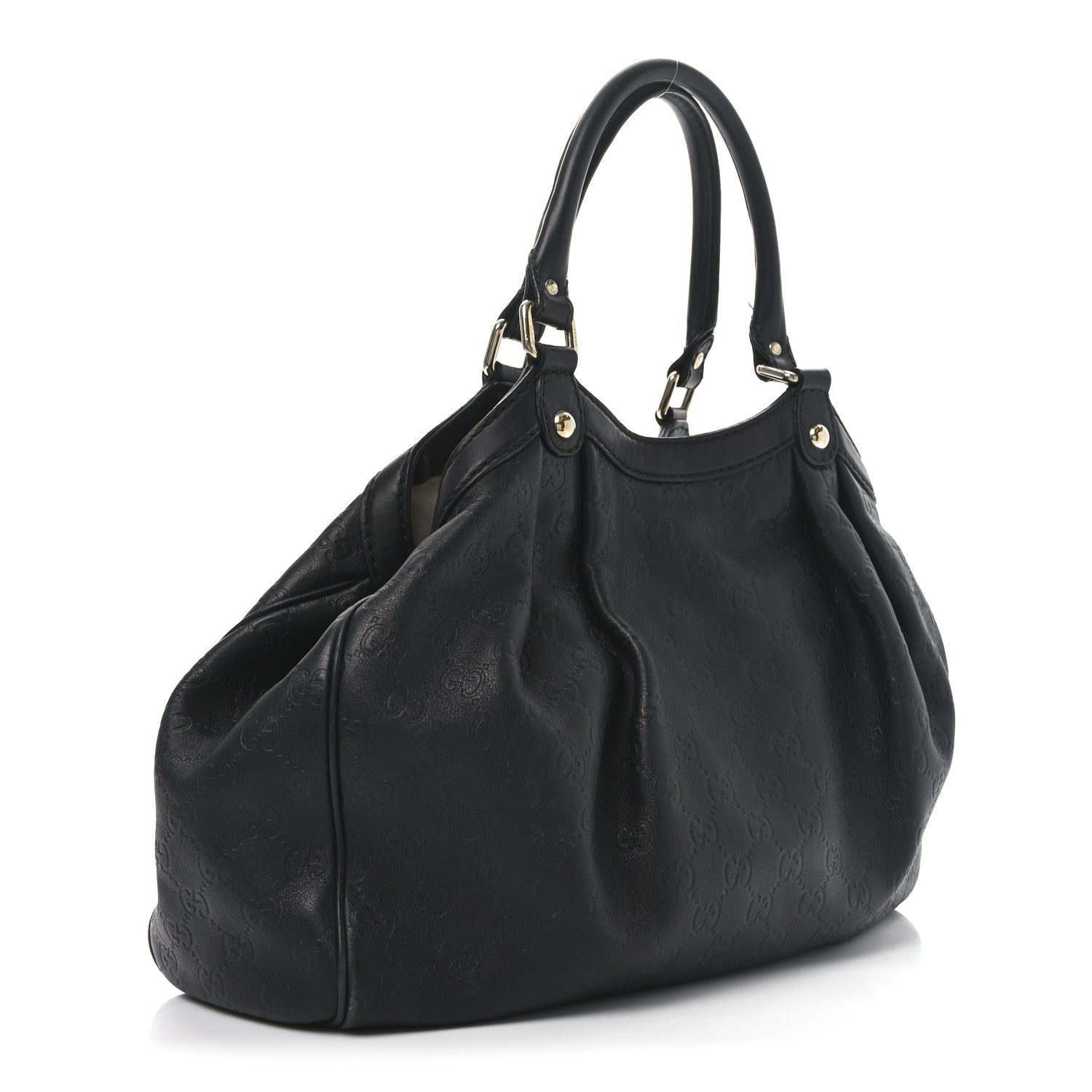 Guccissima Medium Sukey Tote Black