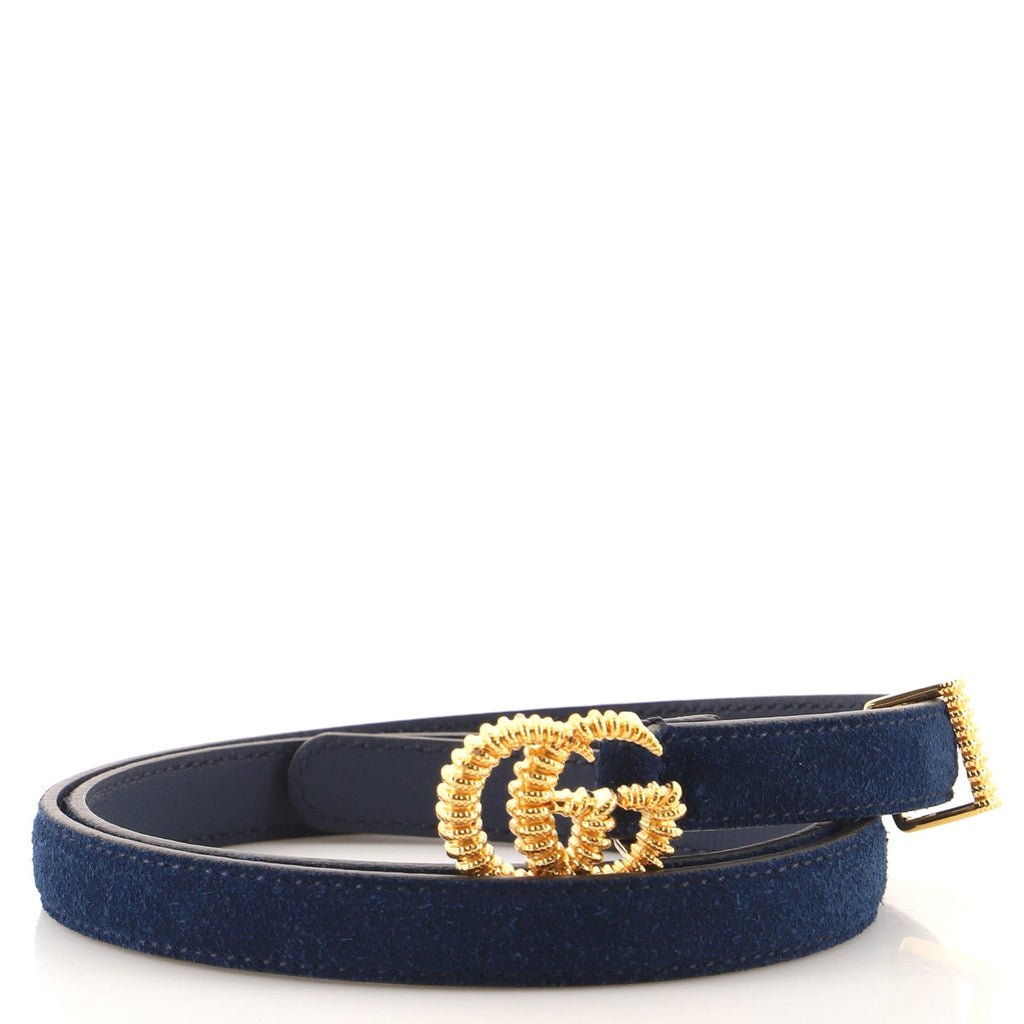 Torchon GG Marmont Belt Suede Thin 80