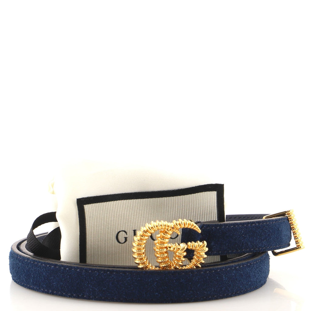 Torchon GG Marmont Belt Suede Thin 80