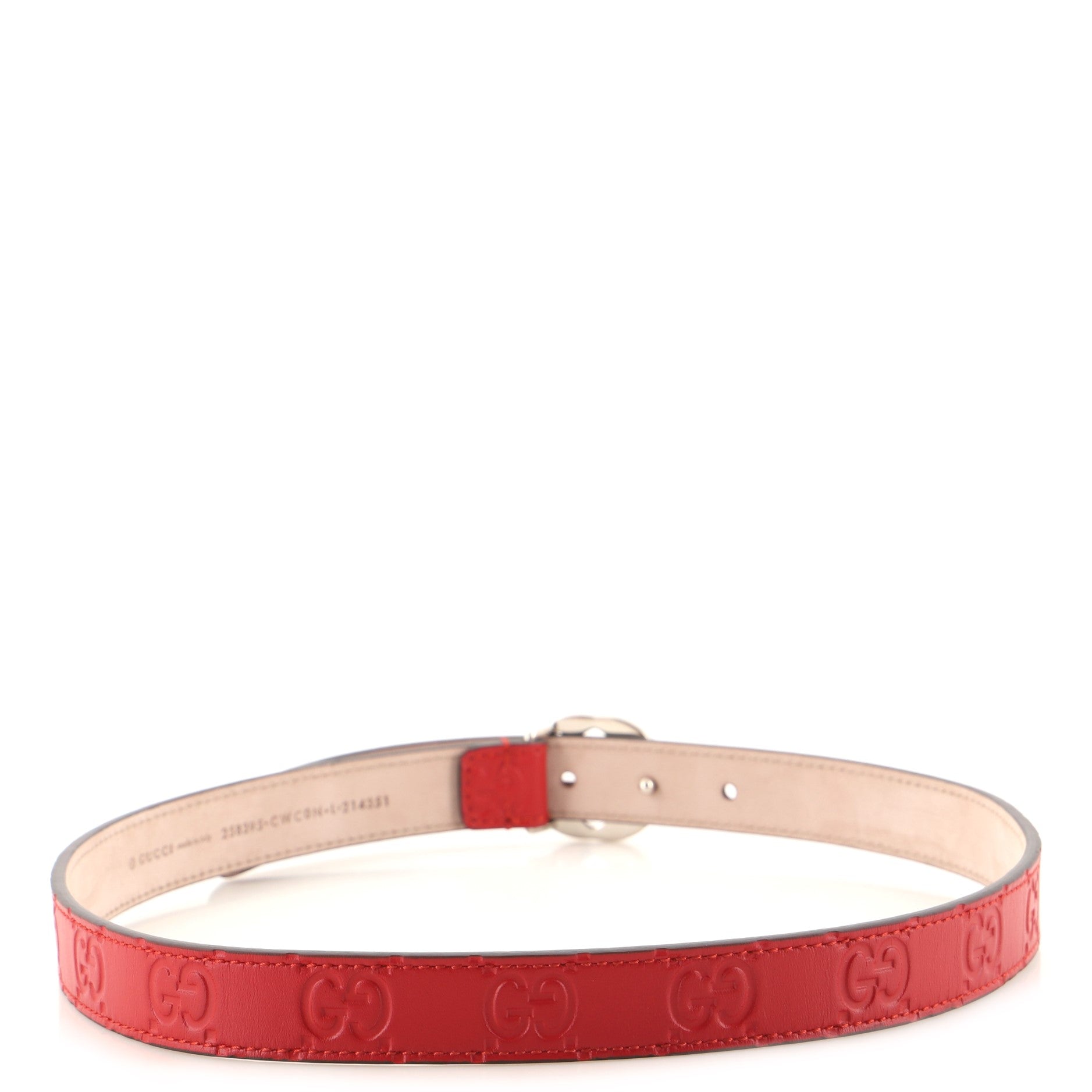 Kid's Interlocking G Belt Guccissima Leather Thin 70