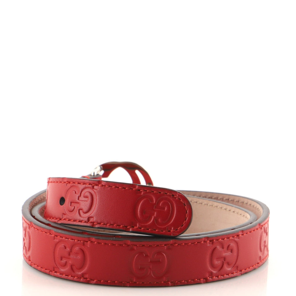 Kid's Interlocking G Belt Guccissima Leather Thin 70
