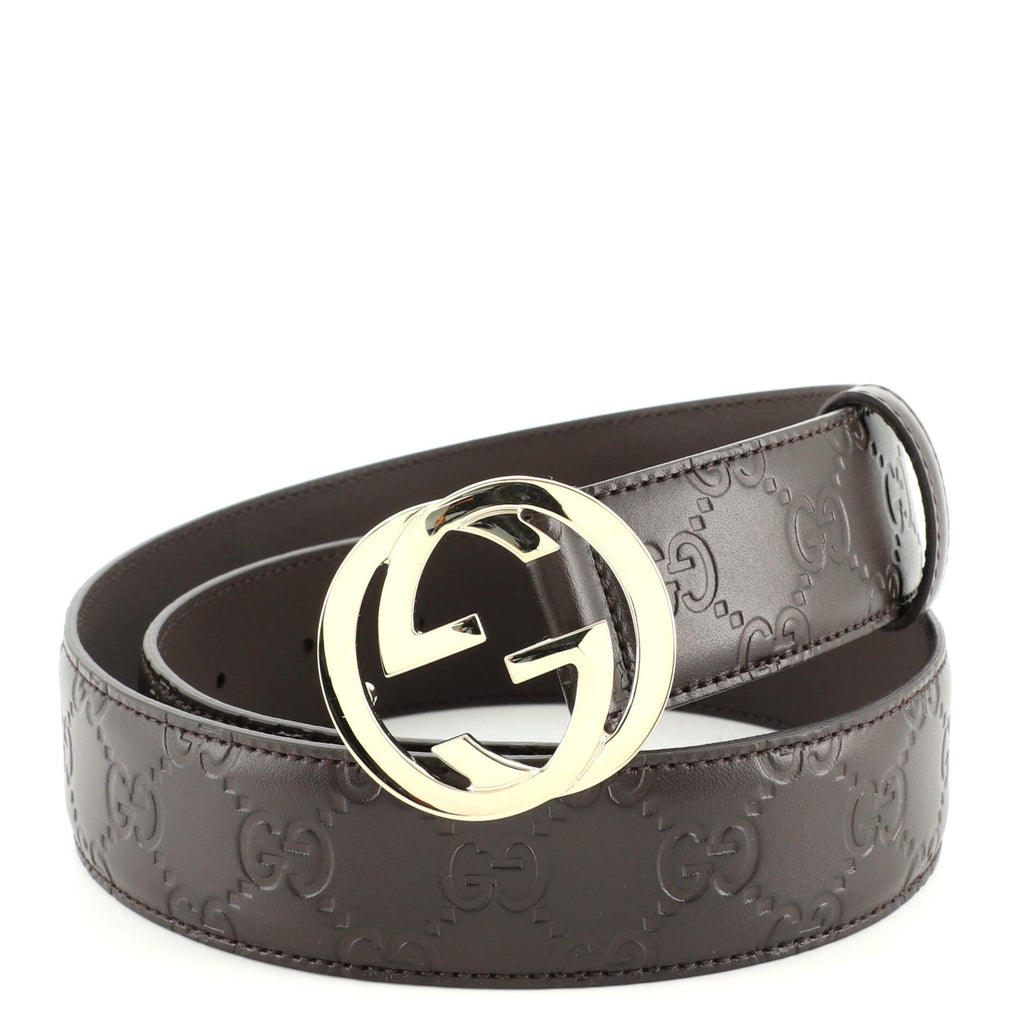 Interlocking G Belt Guccissima Leather Wide 80
