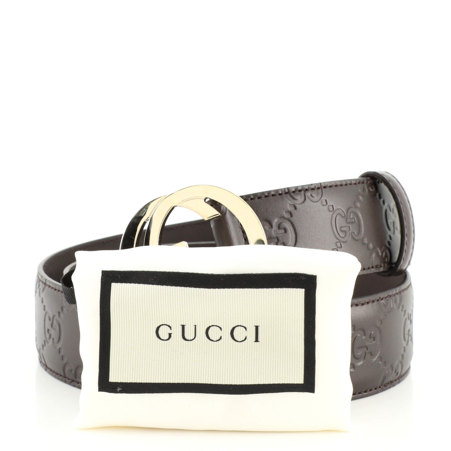 Interlocking G Belt Guccissima Leather Wide 80