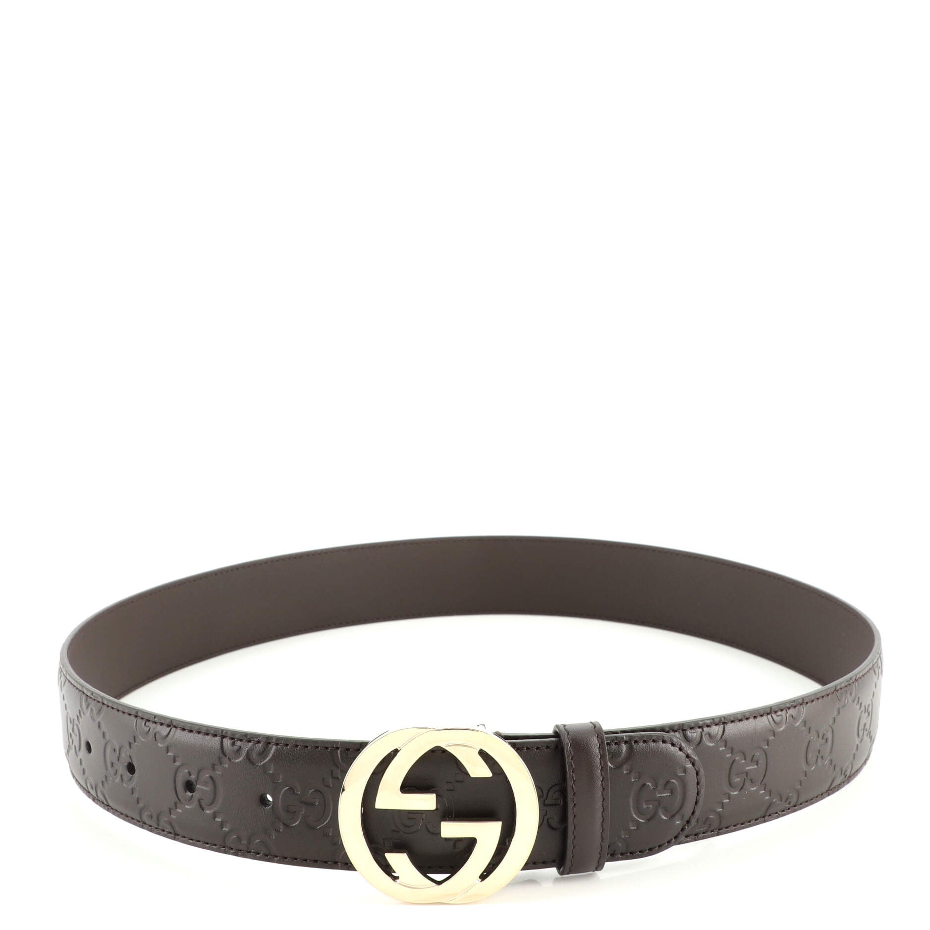 Interlocking G Belt Guccissima Leather Wide 80