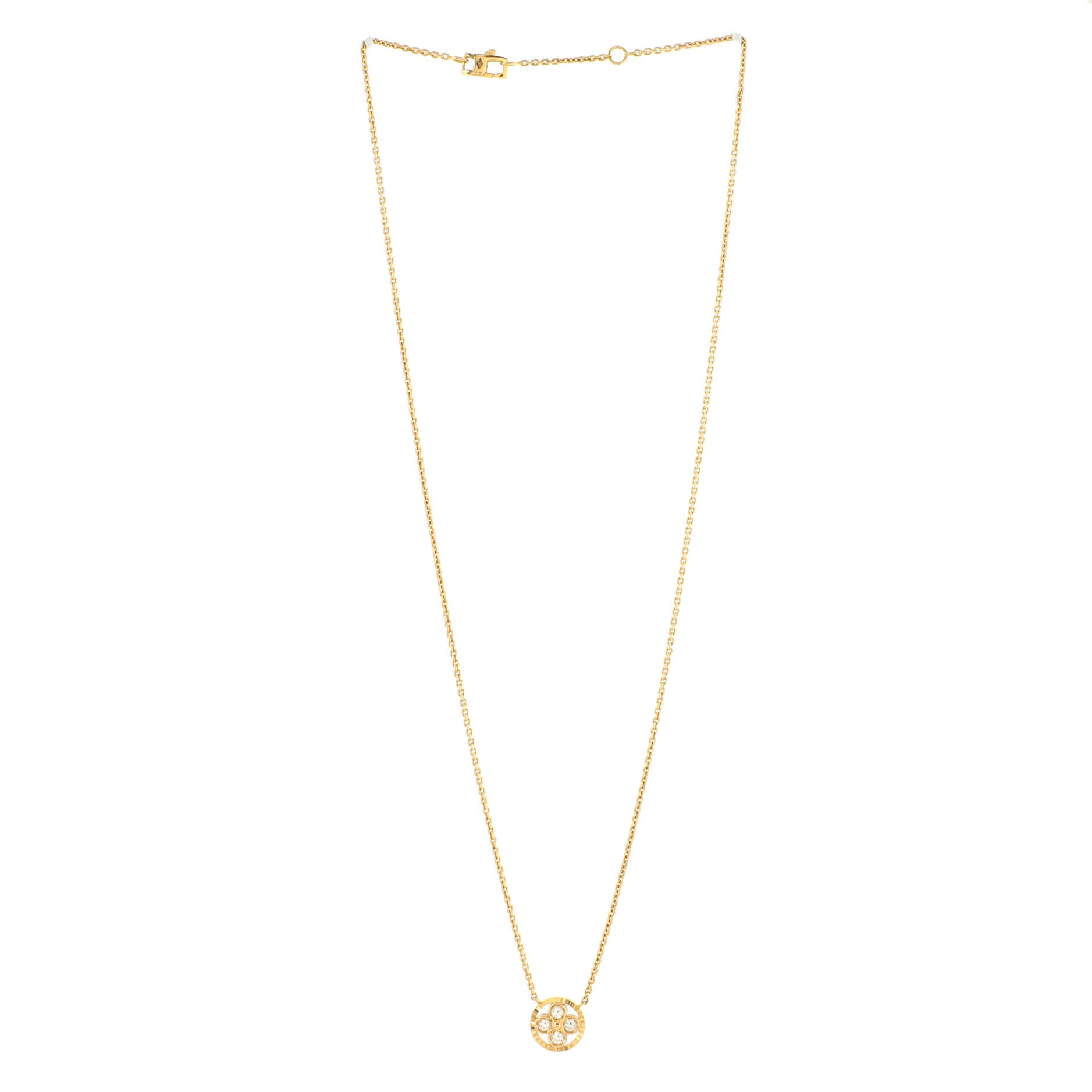 Blossom BB Pendant Necklace 18K Rose Gold with Diamonds