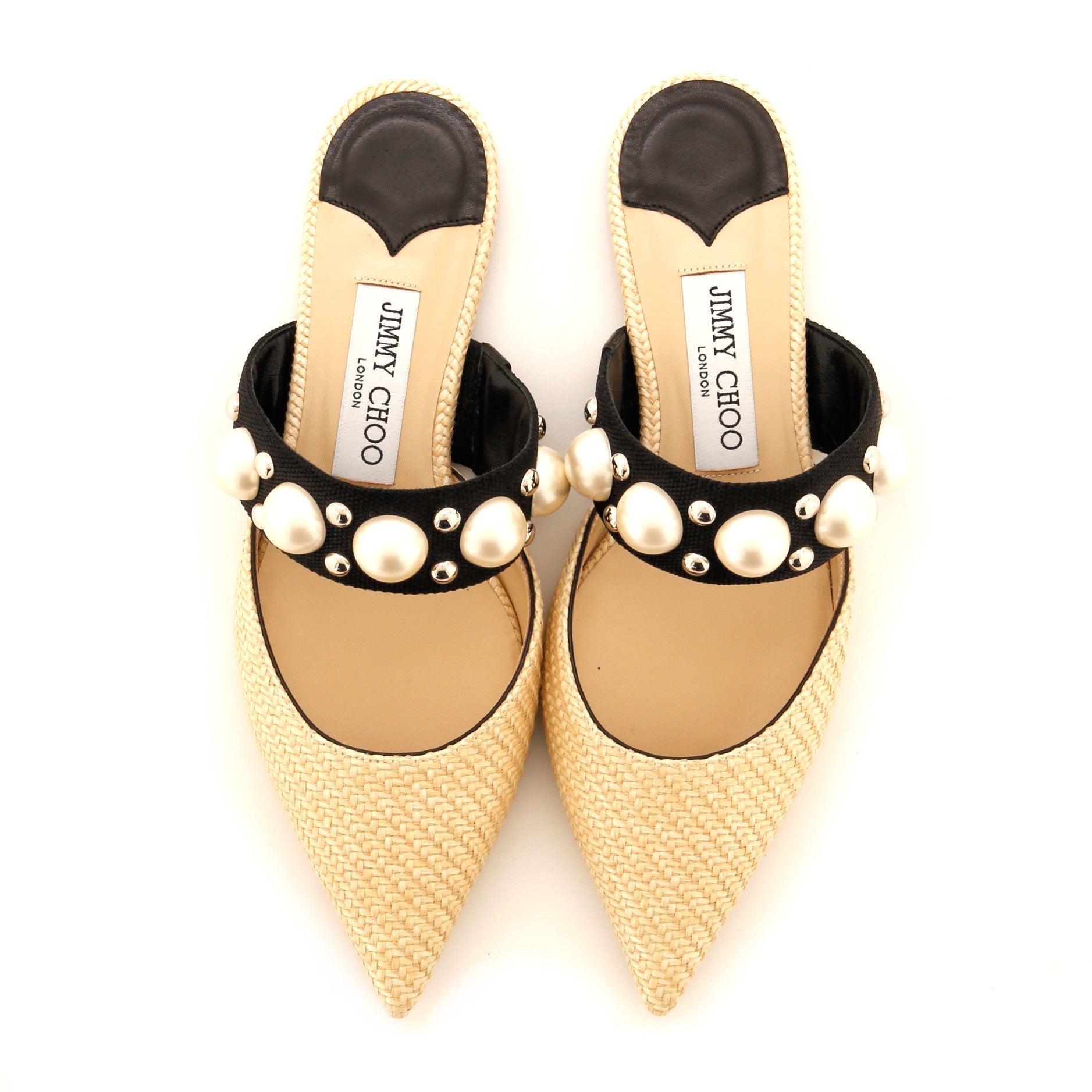Women's Basette Flat Mules Raffia