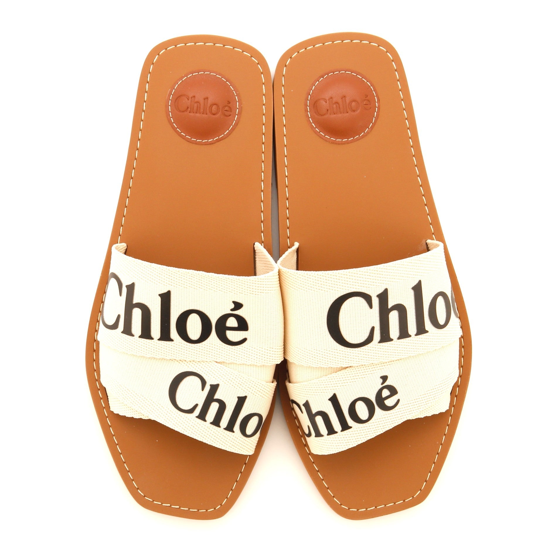 Women's Woody Logo Slide Sandals Fabric