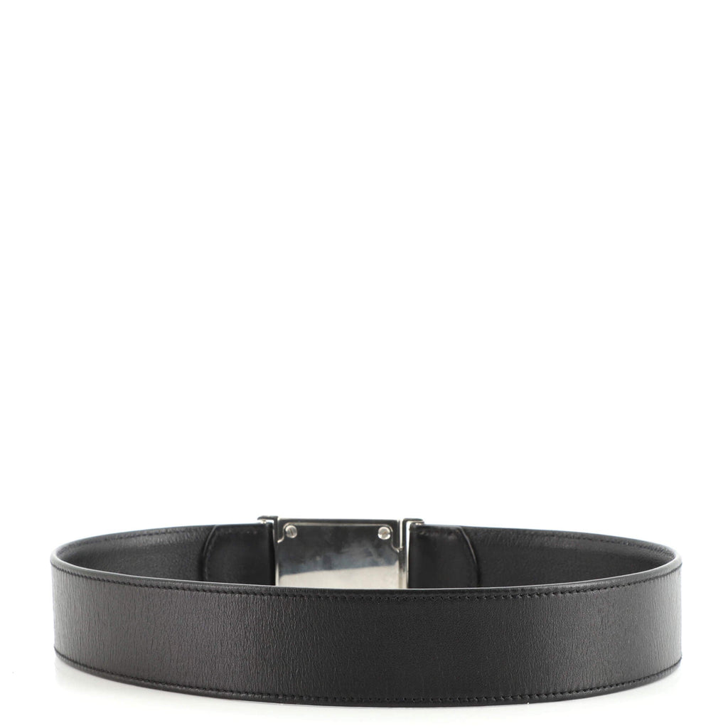 Vintage CC Plate Buckle Belt Leather Wide 65