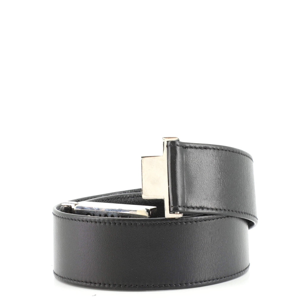 Vintage CC Plate Buckle Belt Leather Wide 65