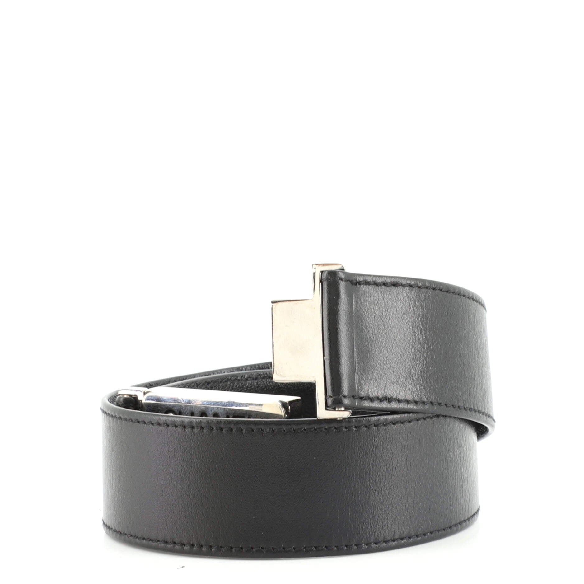 Vintage CC Plate Buckle Belt Leather Wide 65
