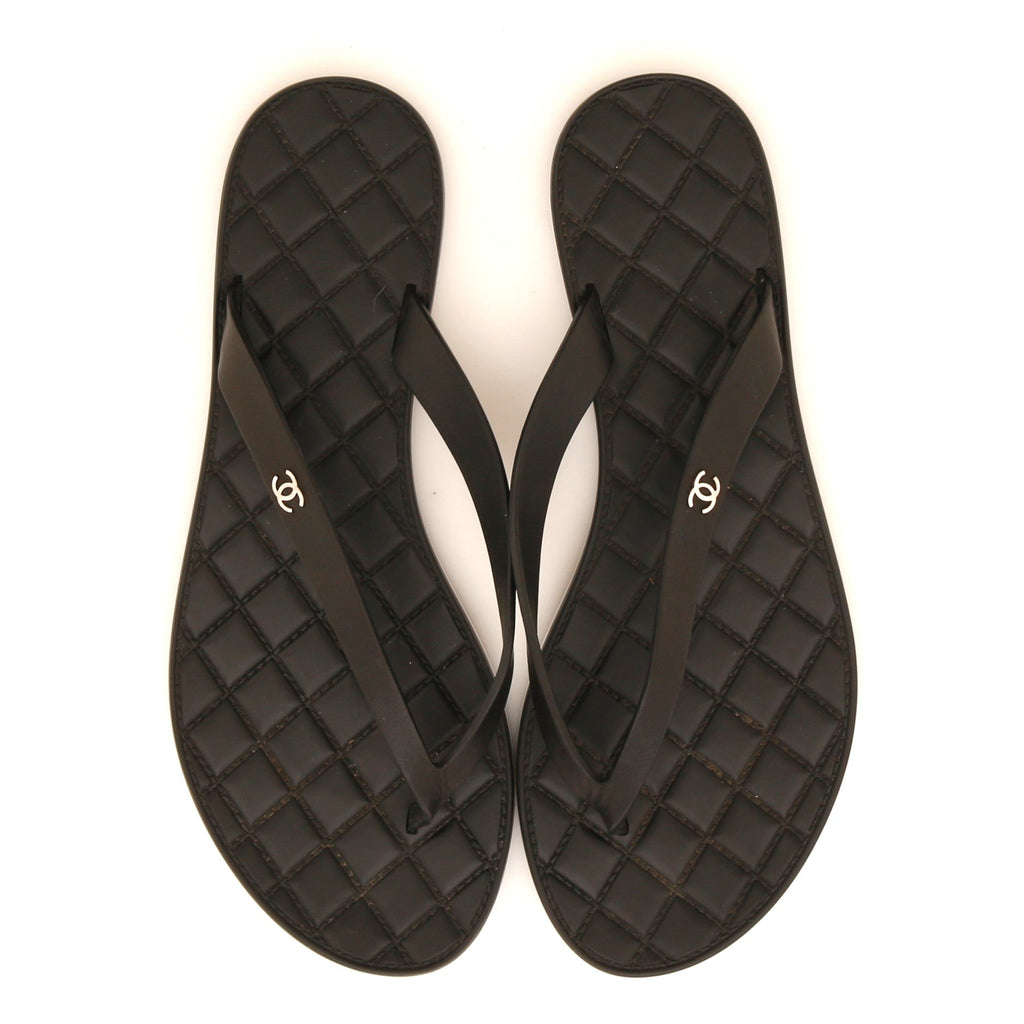 Women's CC Flip Flop Sandals Leather