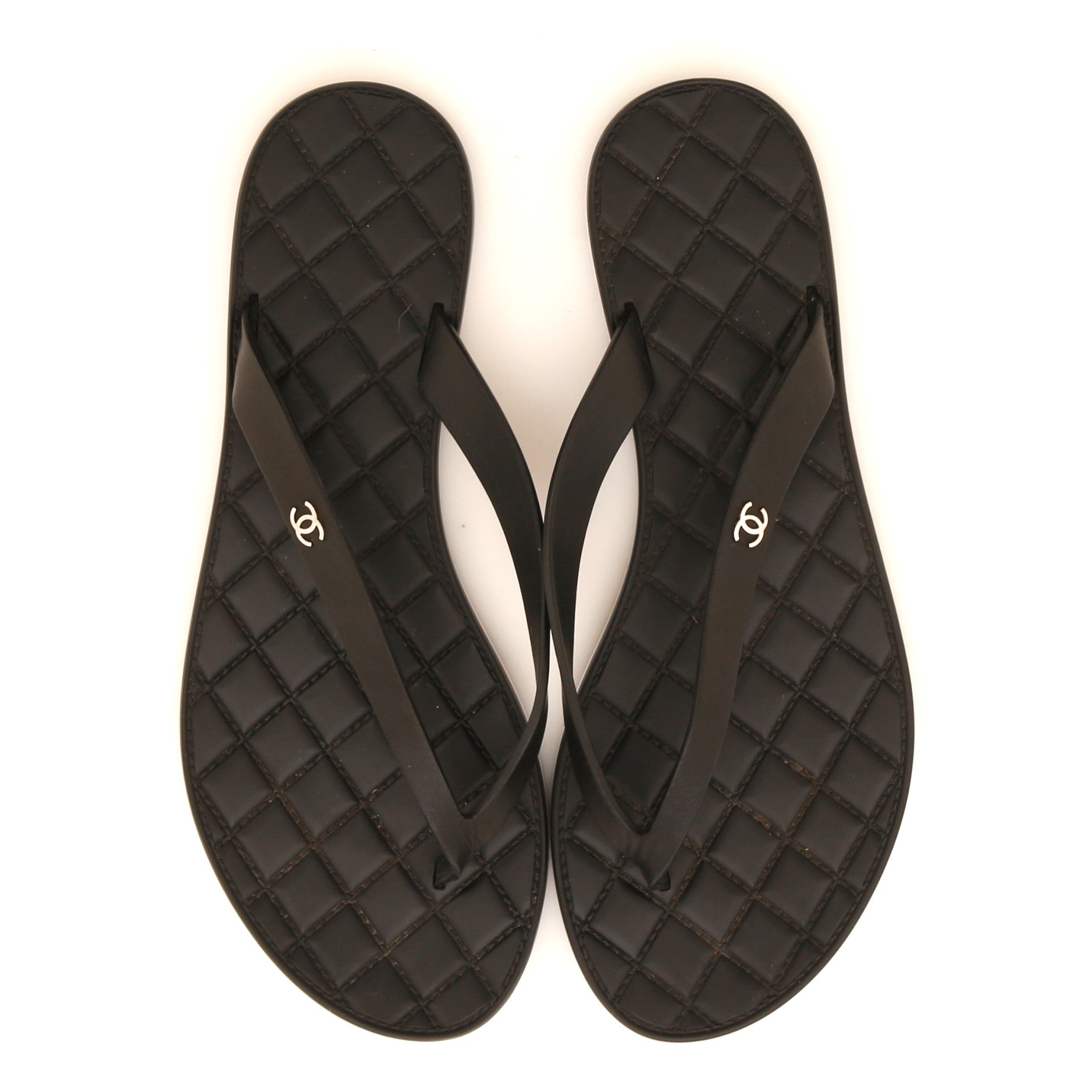Women's CC Flip Flop Sandals Leather