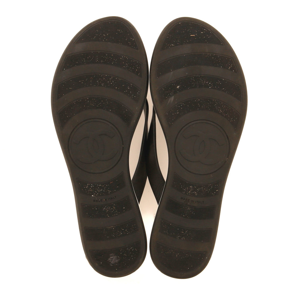 Women's CC Flip Flop Sandals Leather