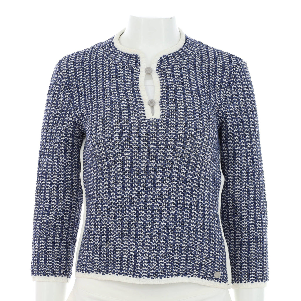 Women's Cropped Sleeve Pullover Knit Cotton Blend
