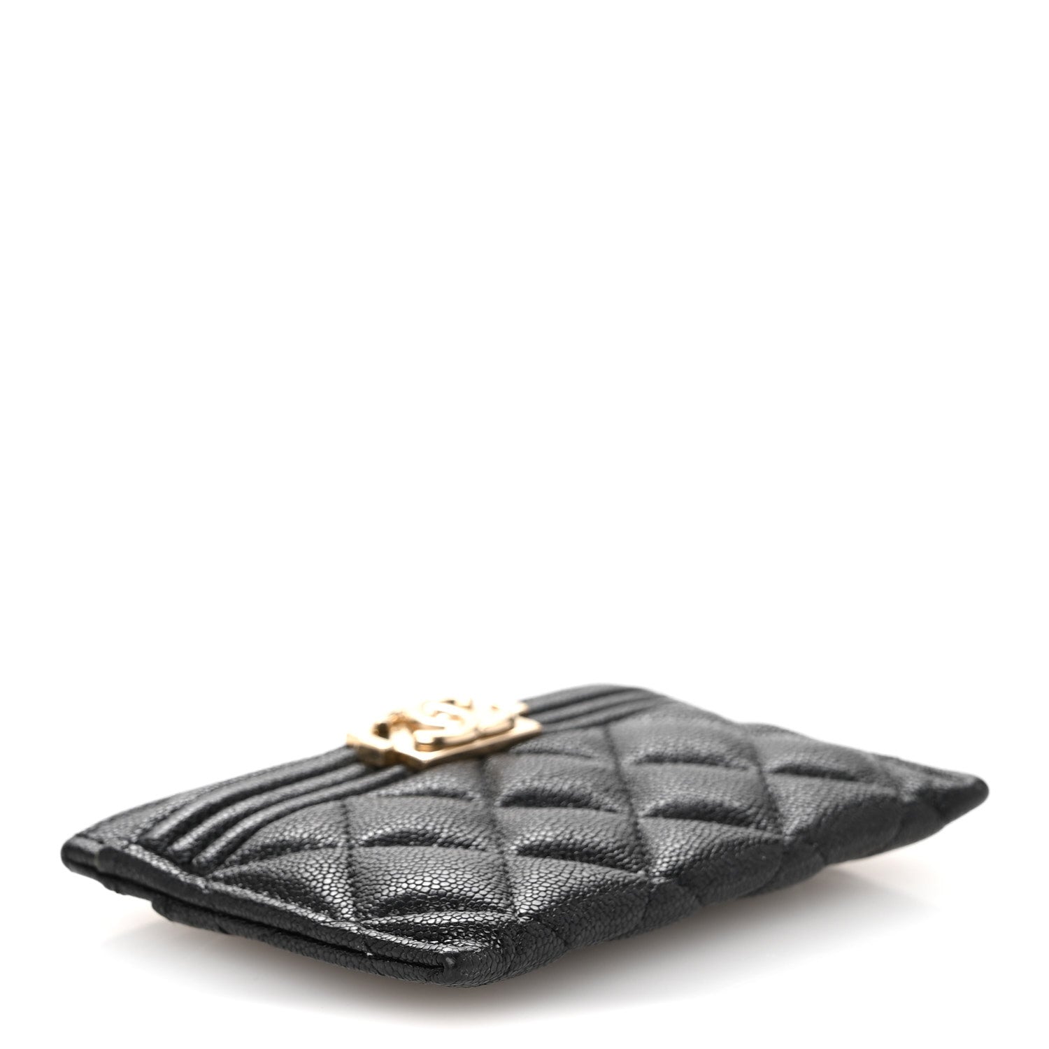 Caviar Quilted Boy  Holder Black