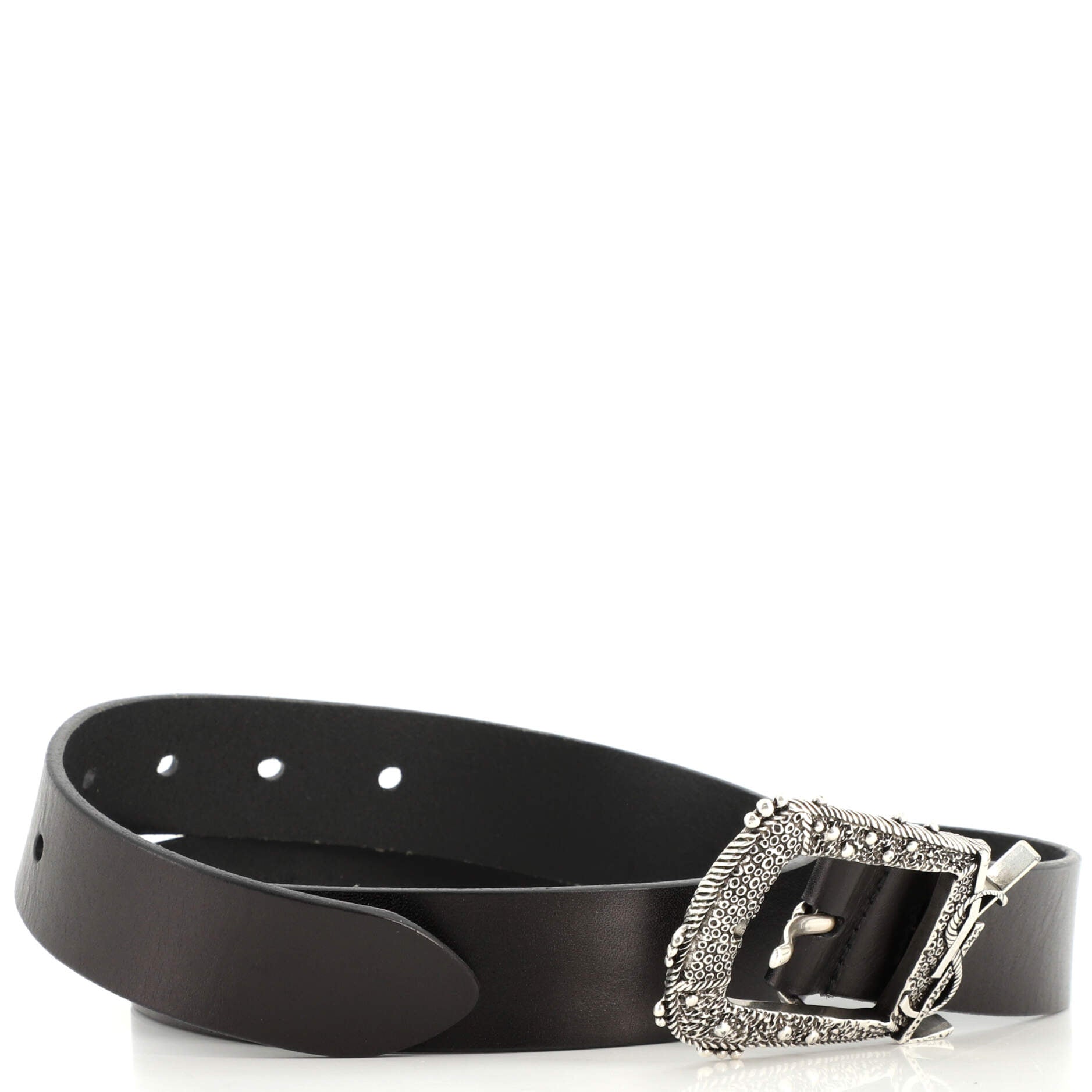 Cheyenne Belt Leather and Metal Wide 90